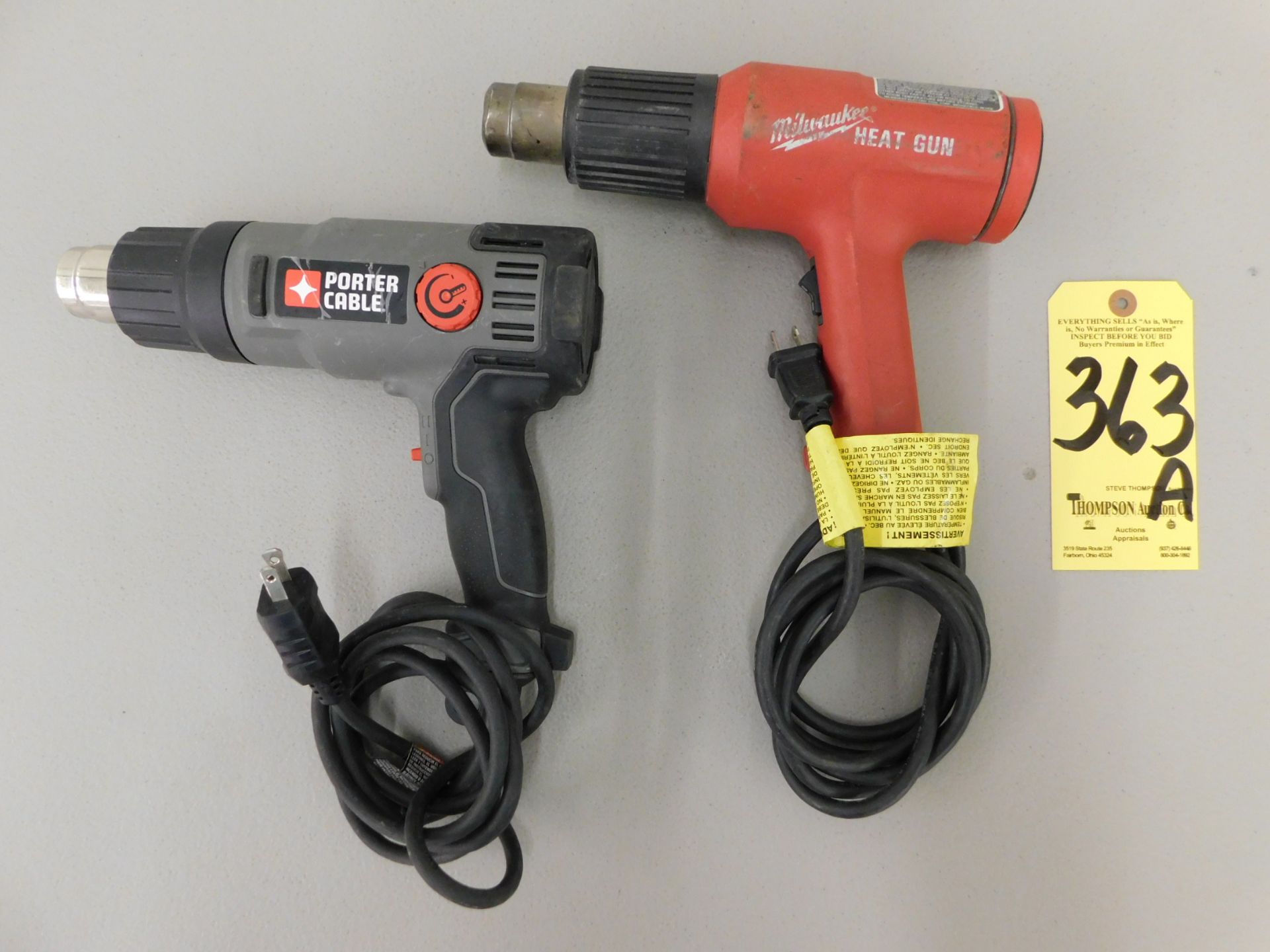 Milwaukee and Porter Cable Heat Guns