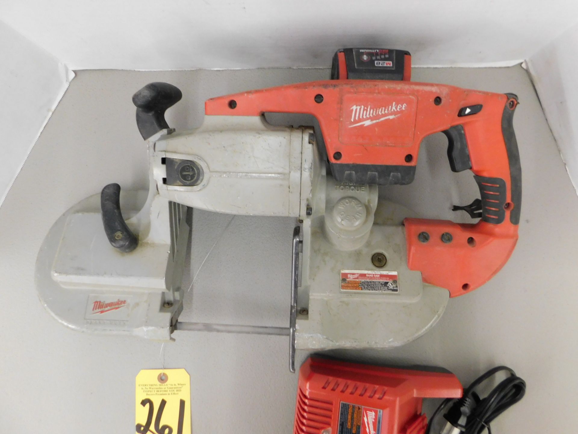 Milwaukee Model 0729-20 Cordless Portable Bandsaw with Battery and Charger, 28V - Image 2 of 2