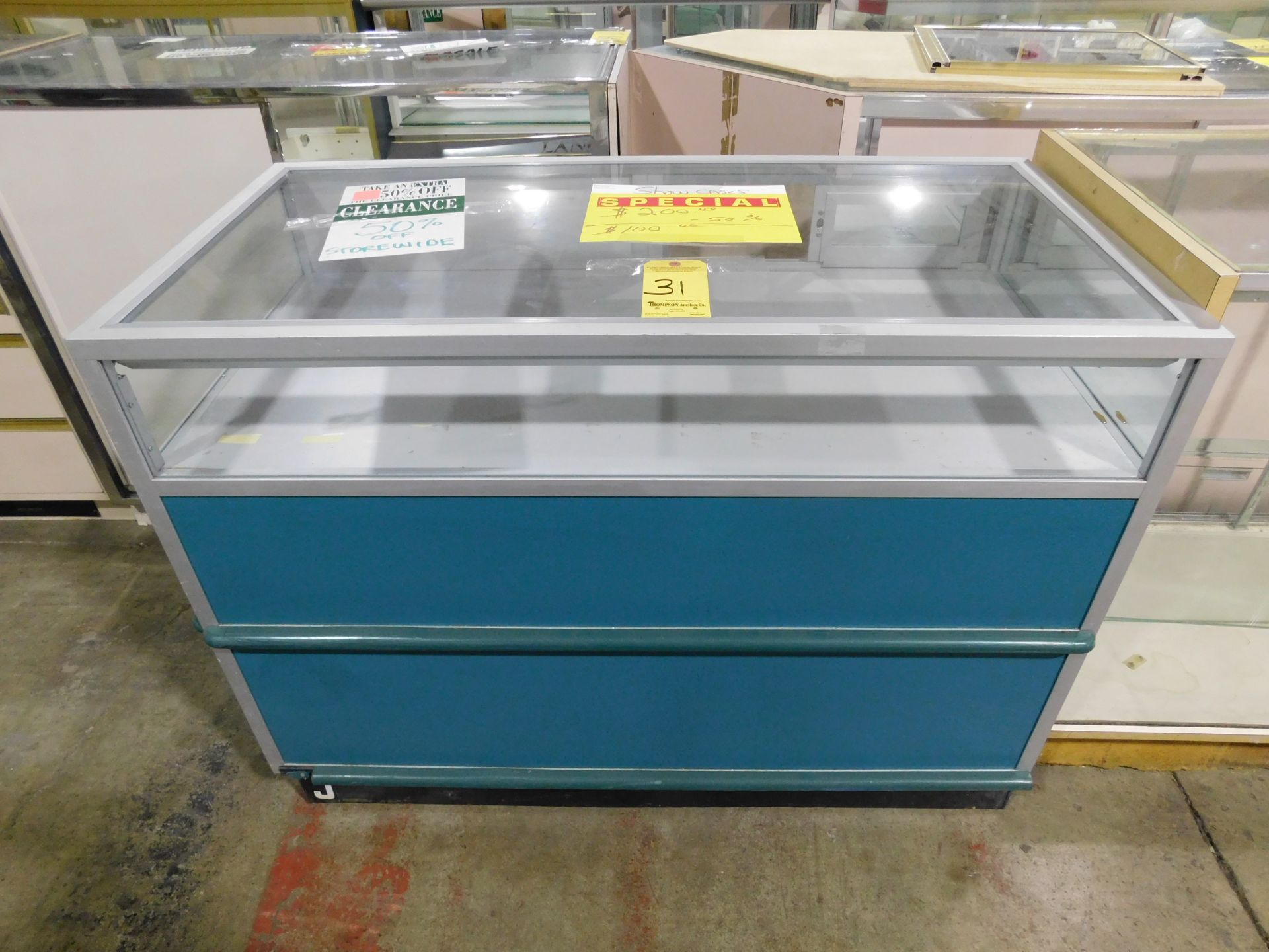 Glass Display Case Approx. 48" W