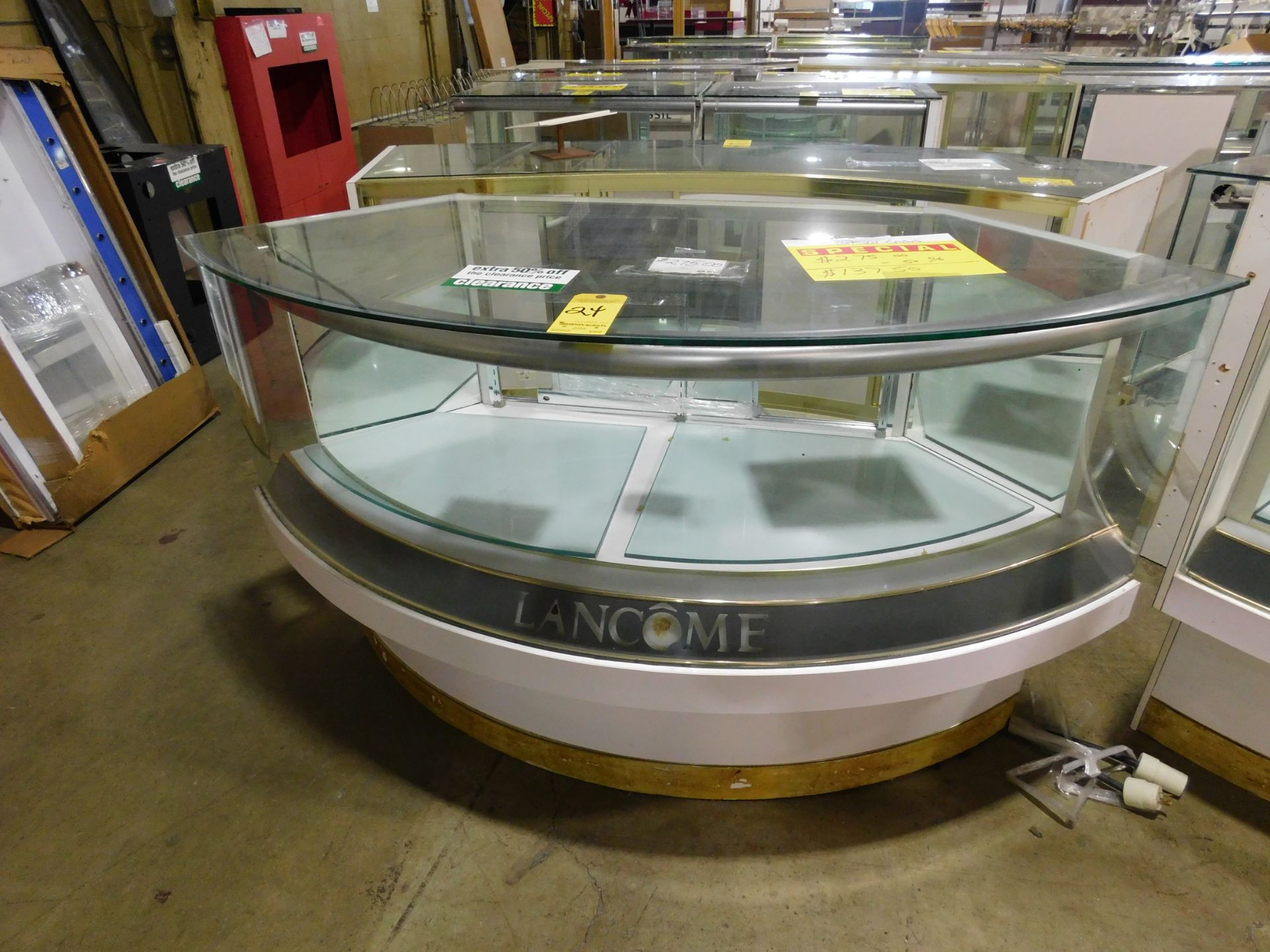 Curved Display Case Approx. 56" W