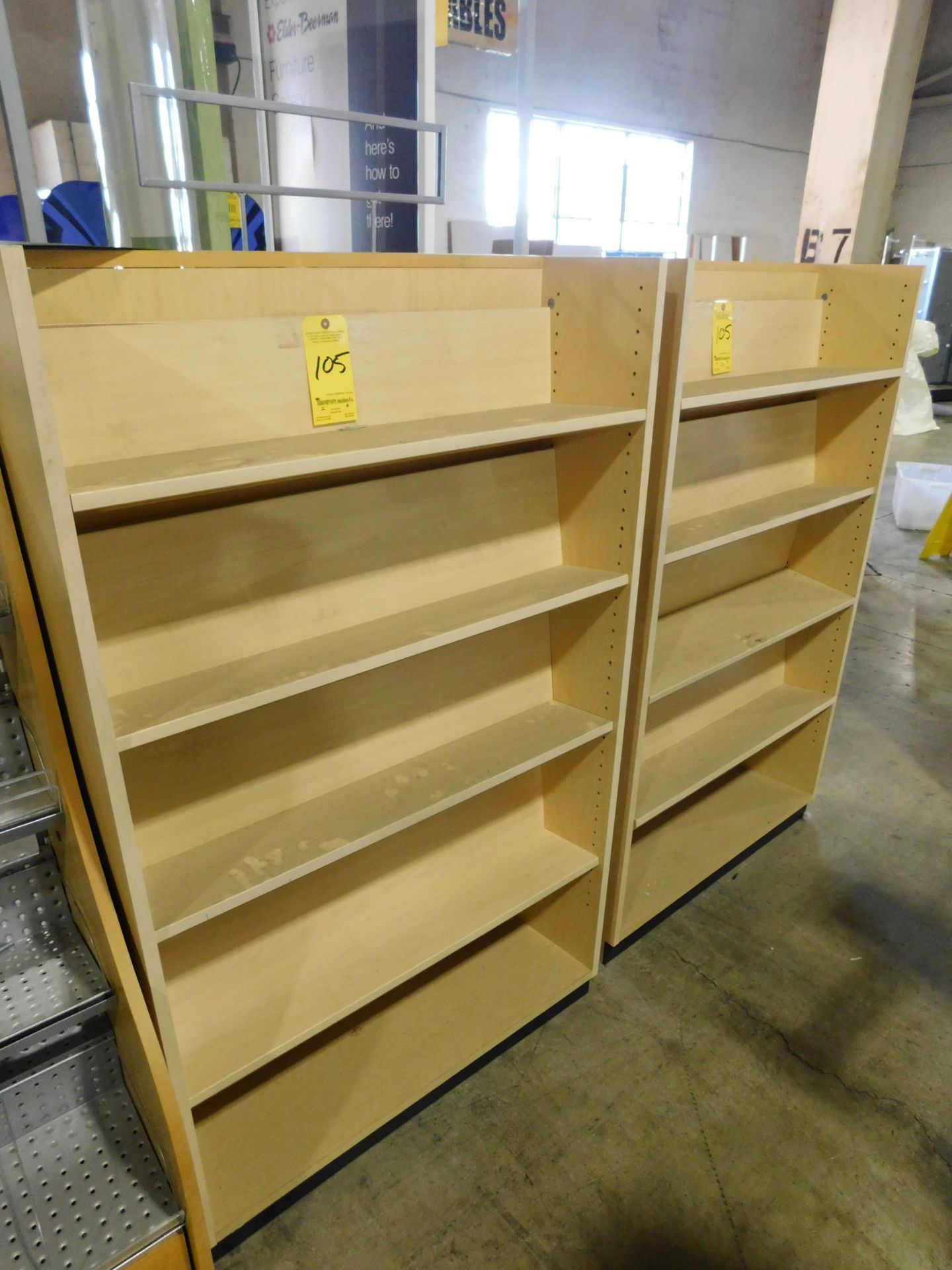 (2) Double-Sided Shelving Units