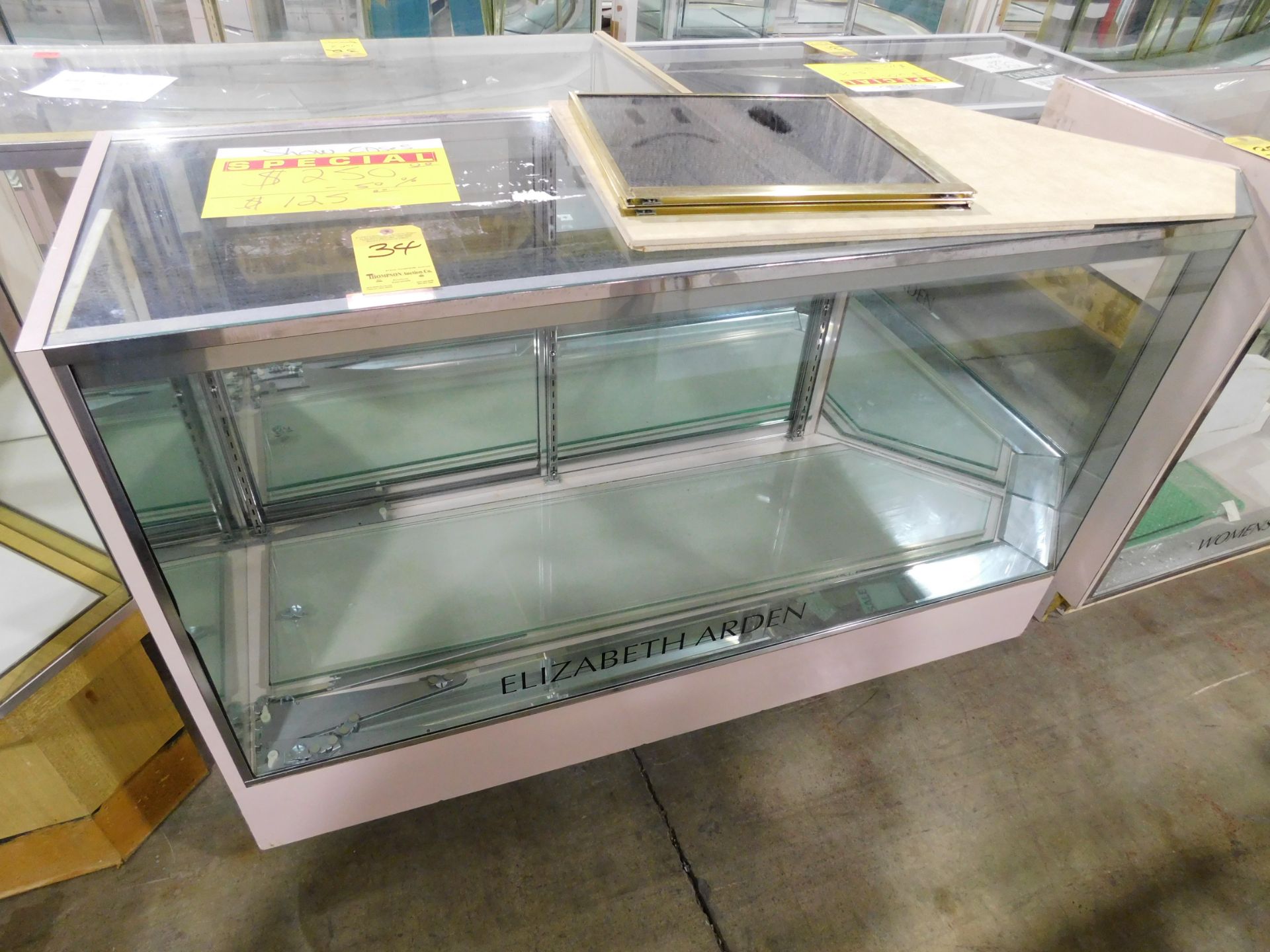 Glass Display Cases Approx. 62" W