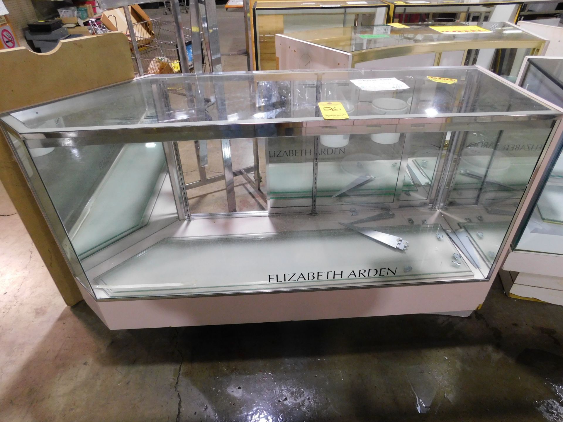 Curved Glass Display Case Approx. 68" W