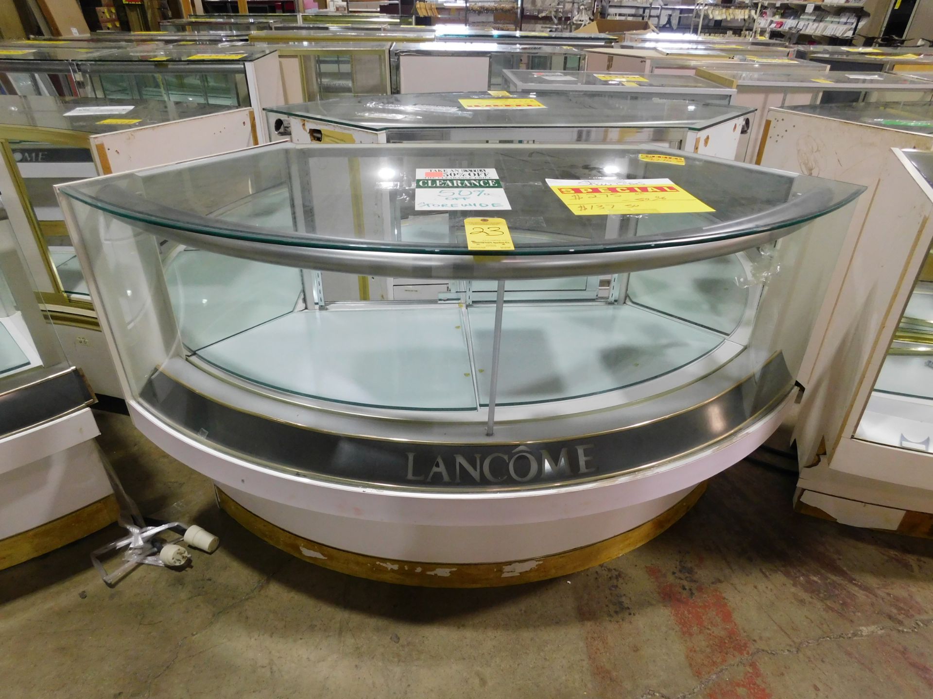 Curved Display Case Approx. 56" W