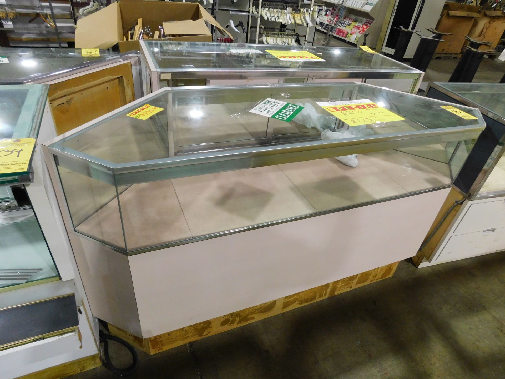 Glass Display Case Approx. 66" W