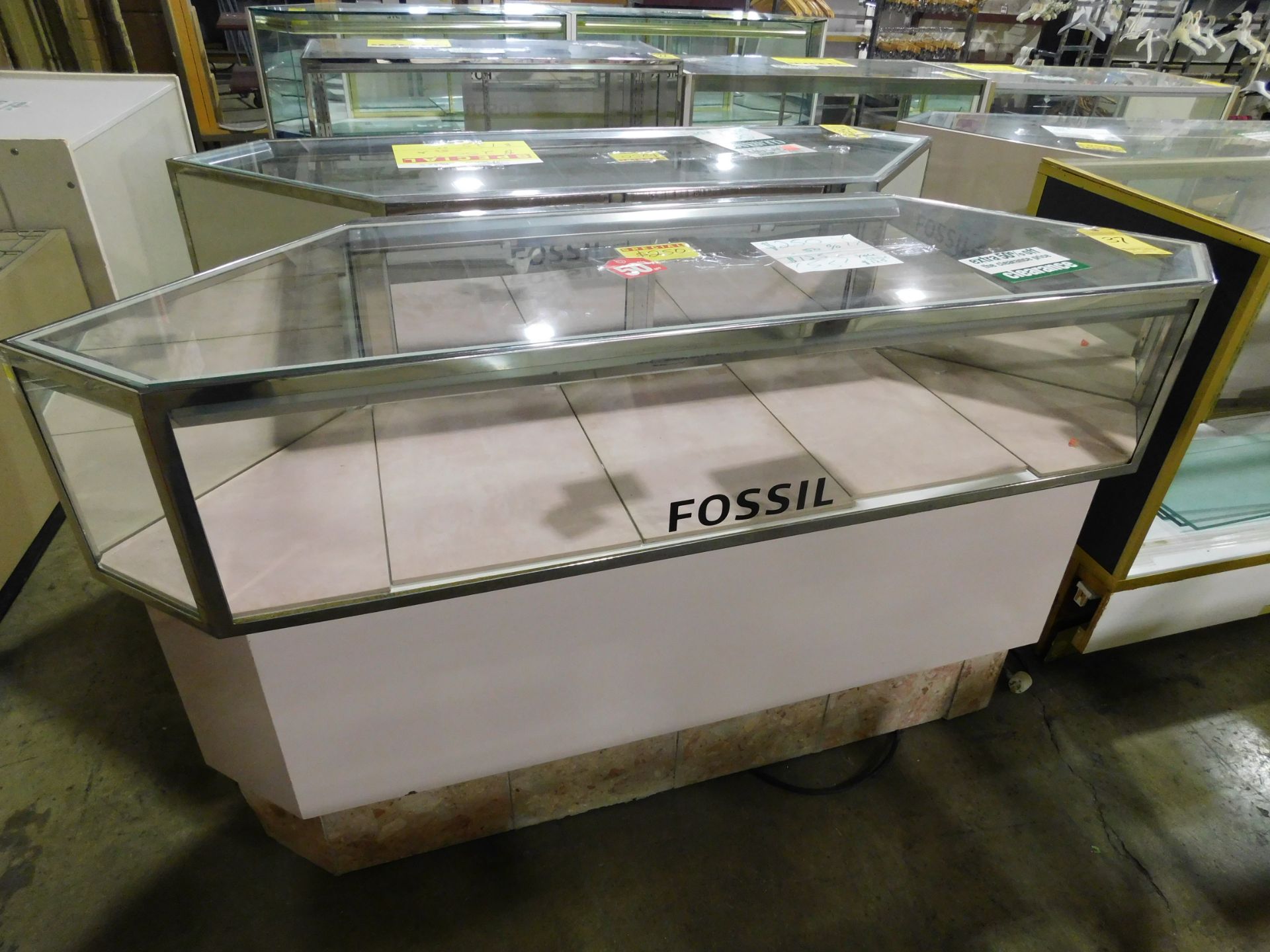 Glass Display Cases Approx. 56" W