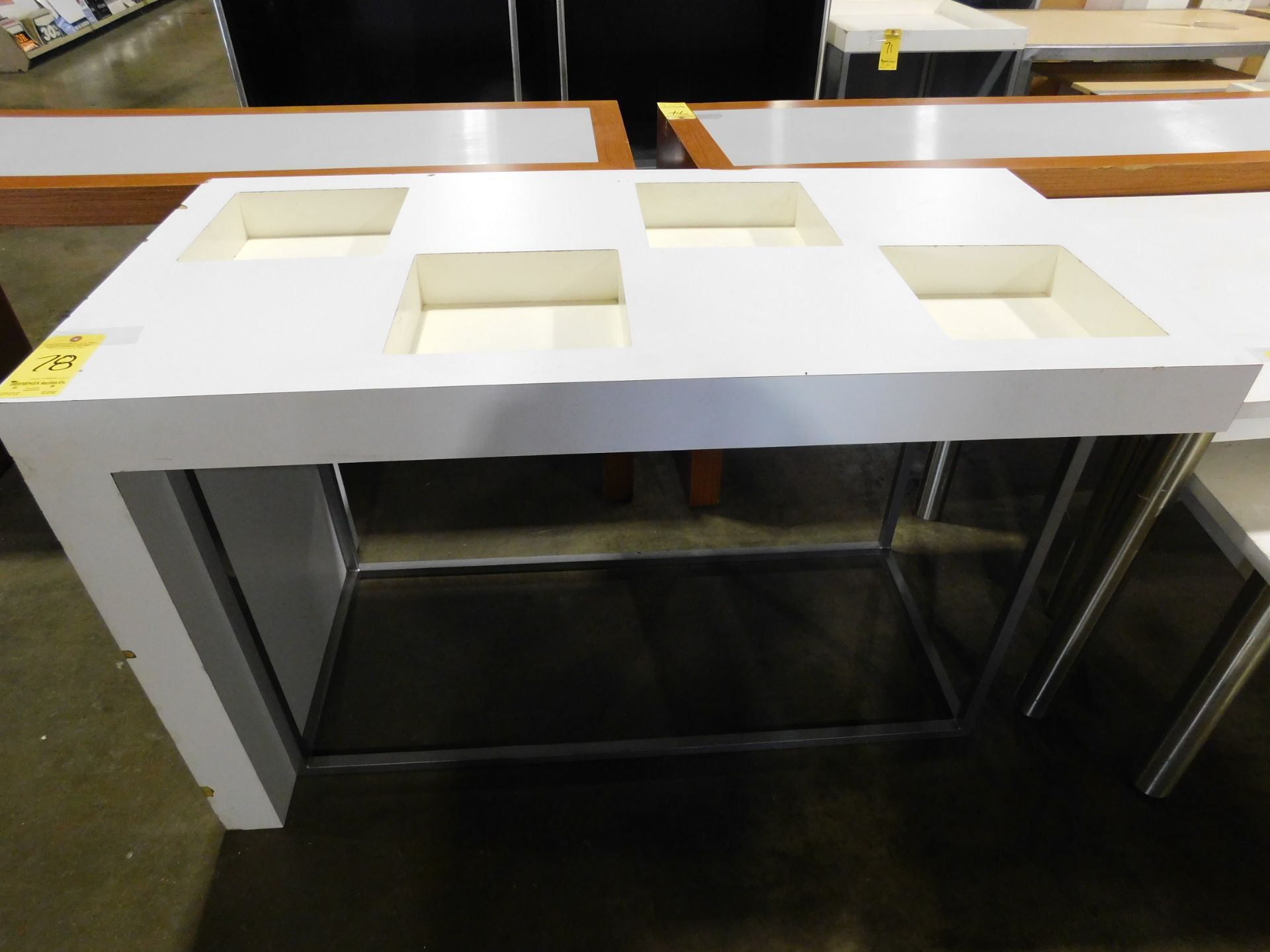 60" x 30" 4-Well Display Table