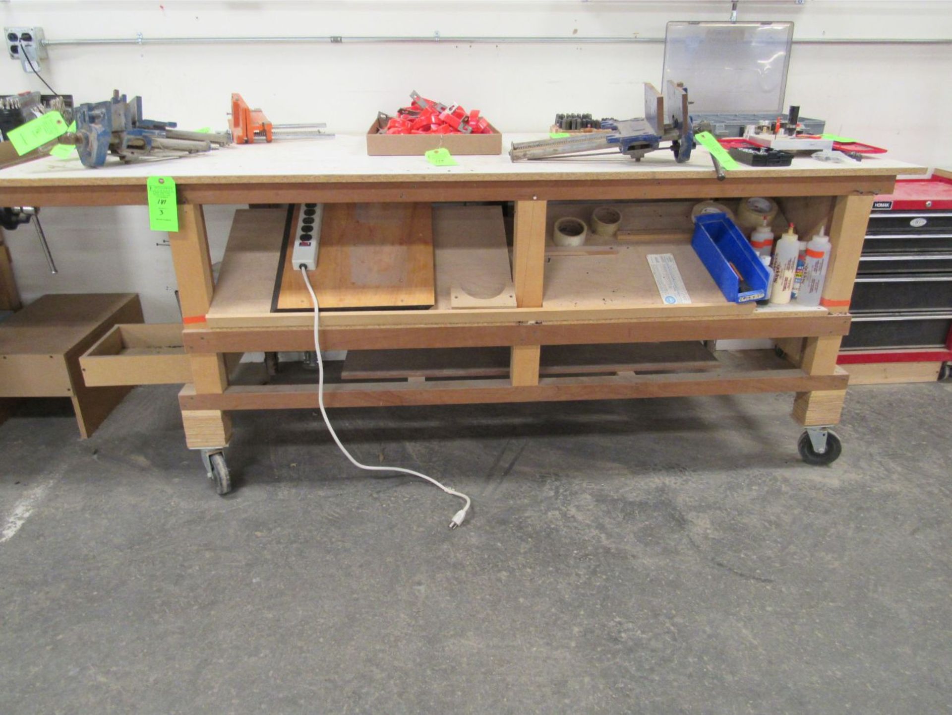 (3) Shop-Built Rolling Work Benches - Image 2 of 5