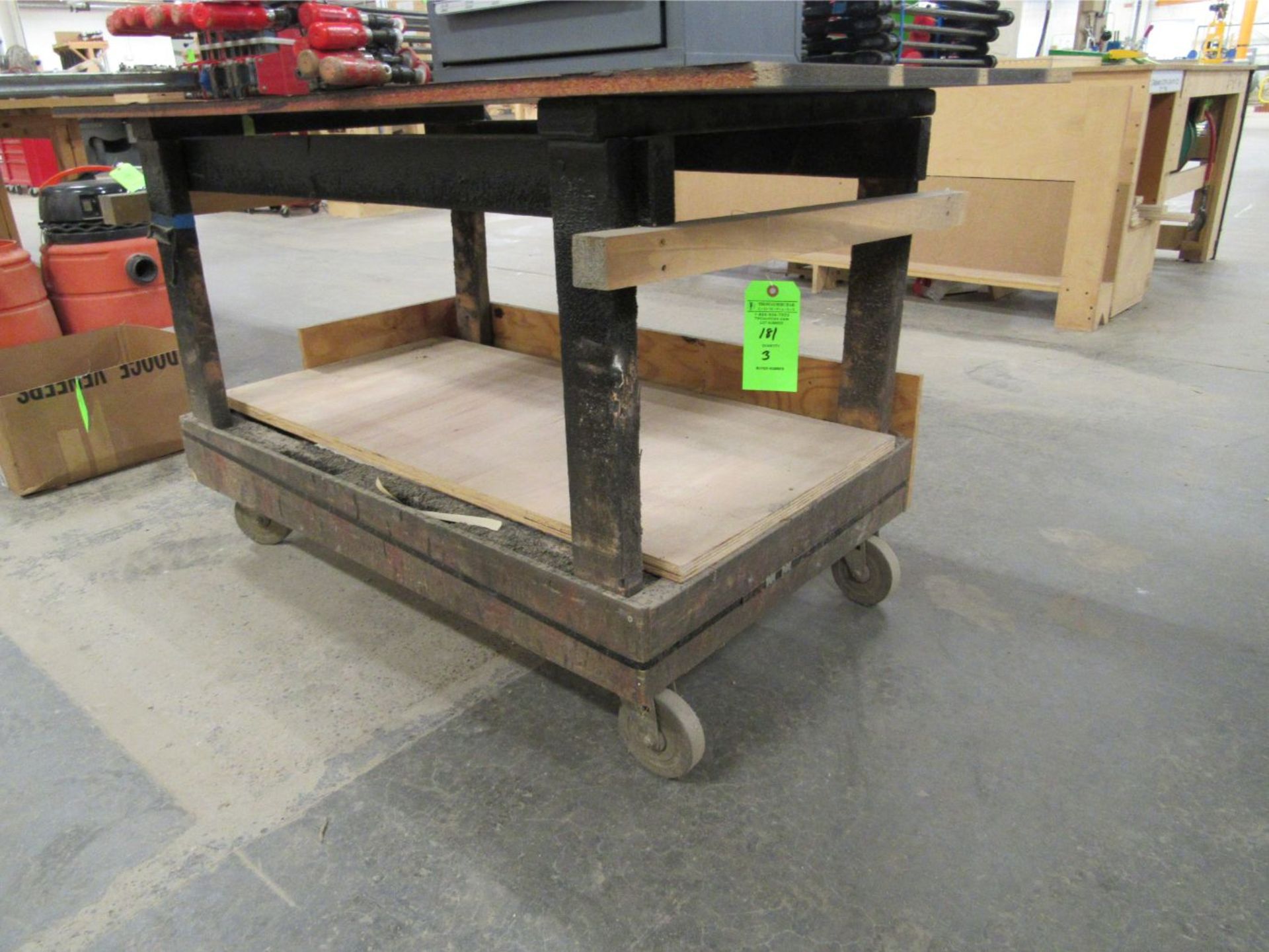 (3) Shop-Built Rolling Work Benches - Image 5 of 5