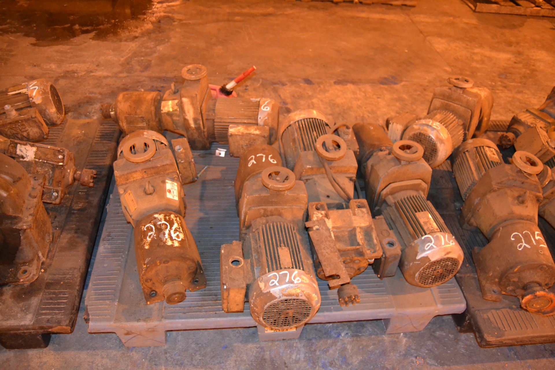 (5) VARIABLE SPEED GEAR REDUCER W/ 3 HP MOTORS