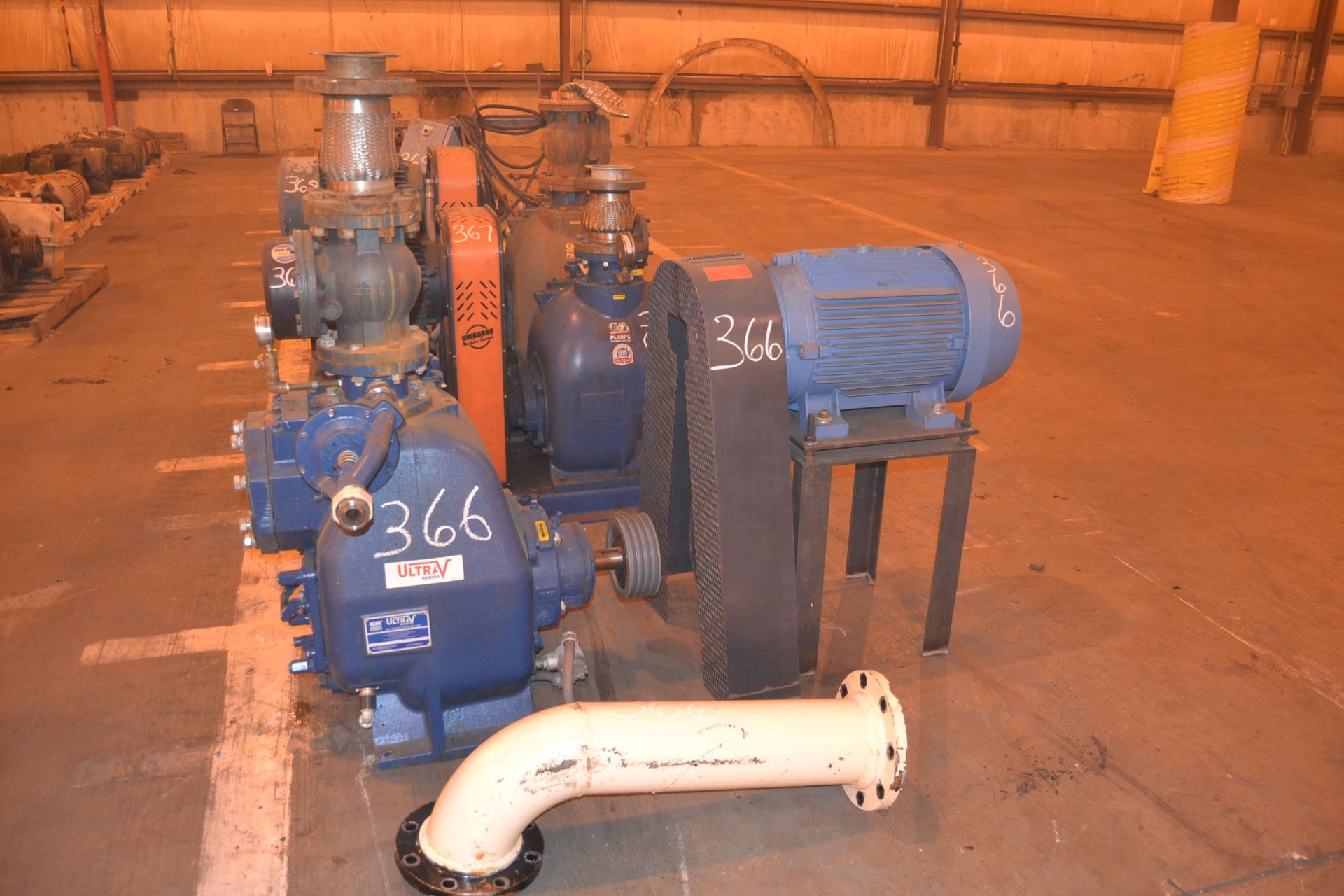 G & R SELF-PRIMING CENTRIFUGAL PUMP MODEL 74A W/50 HP MOTOR