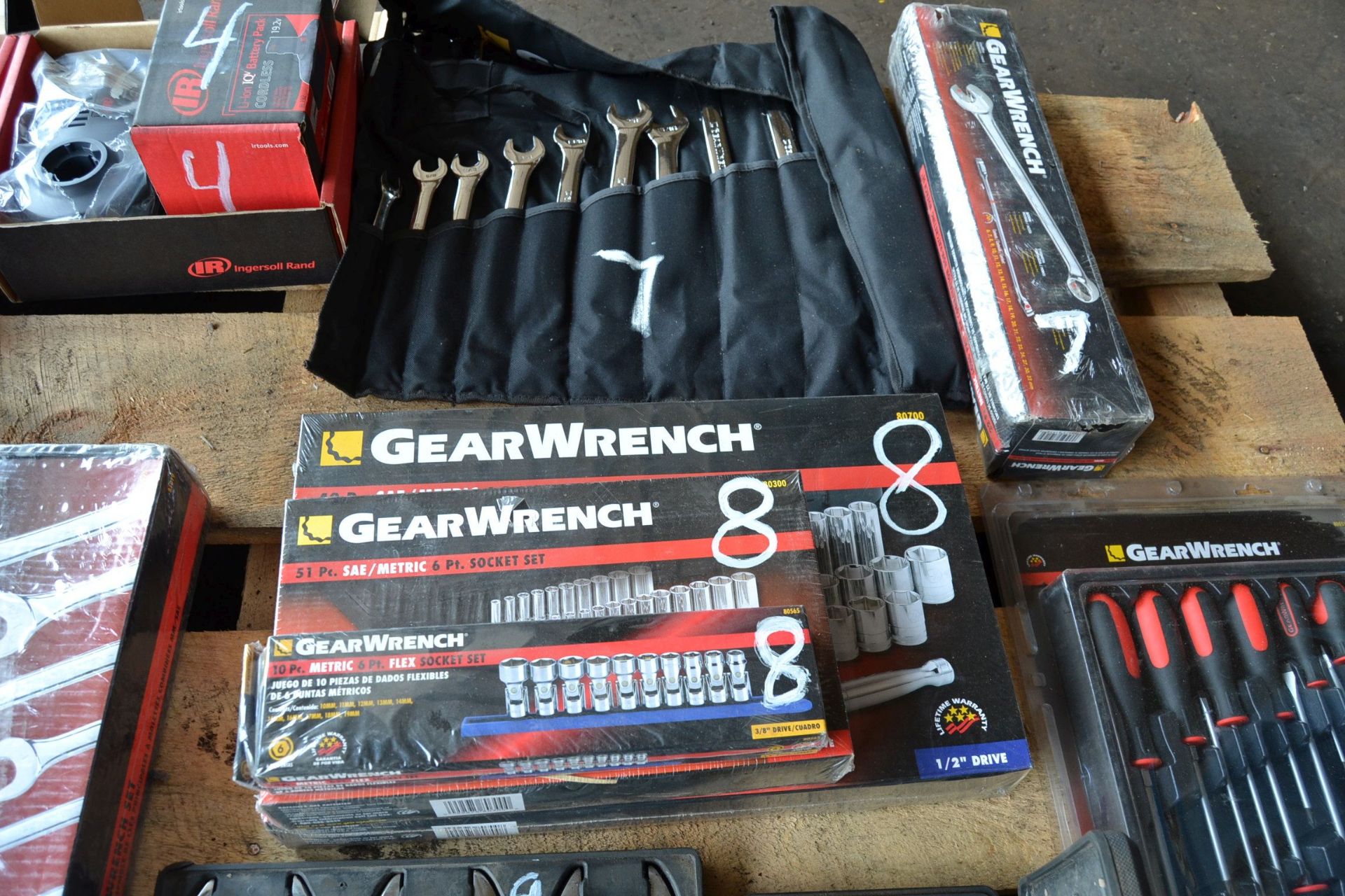 (1) NEW GEAR WRENCH 49 PC SOCKET SET (1) NEW GEAR WRENCH 51 PC SOCKET SET (1) NEW GEAR WRENCH FLEX