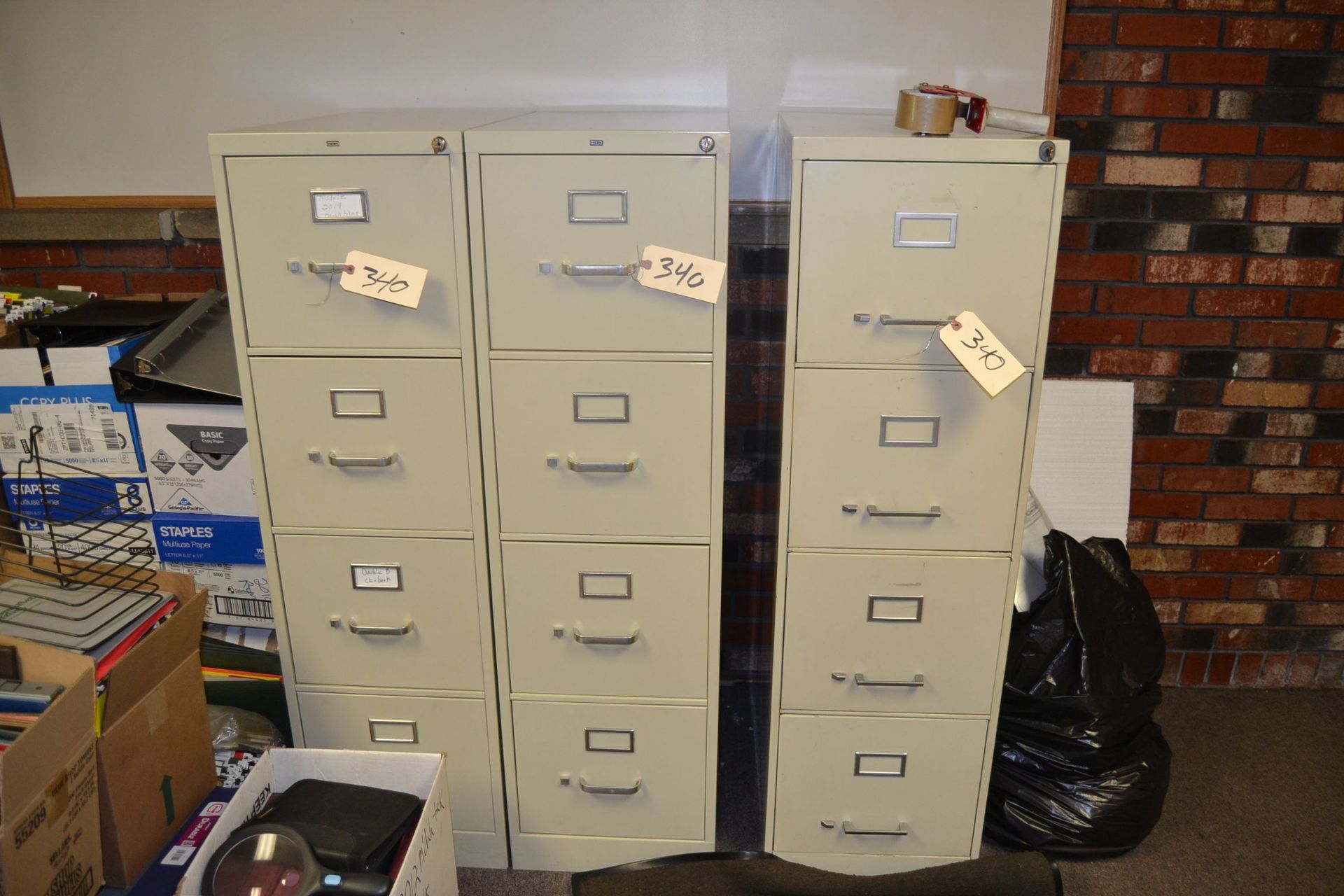 4 METAL FILE CABINETS