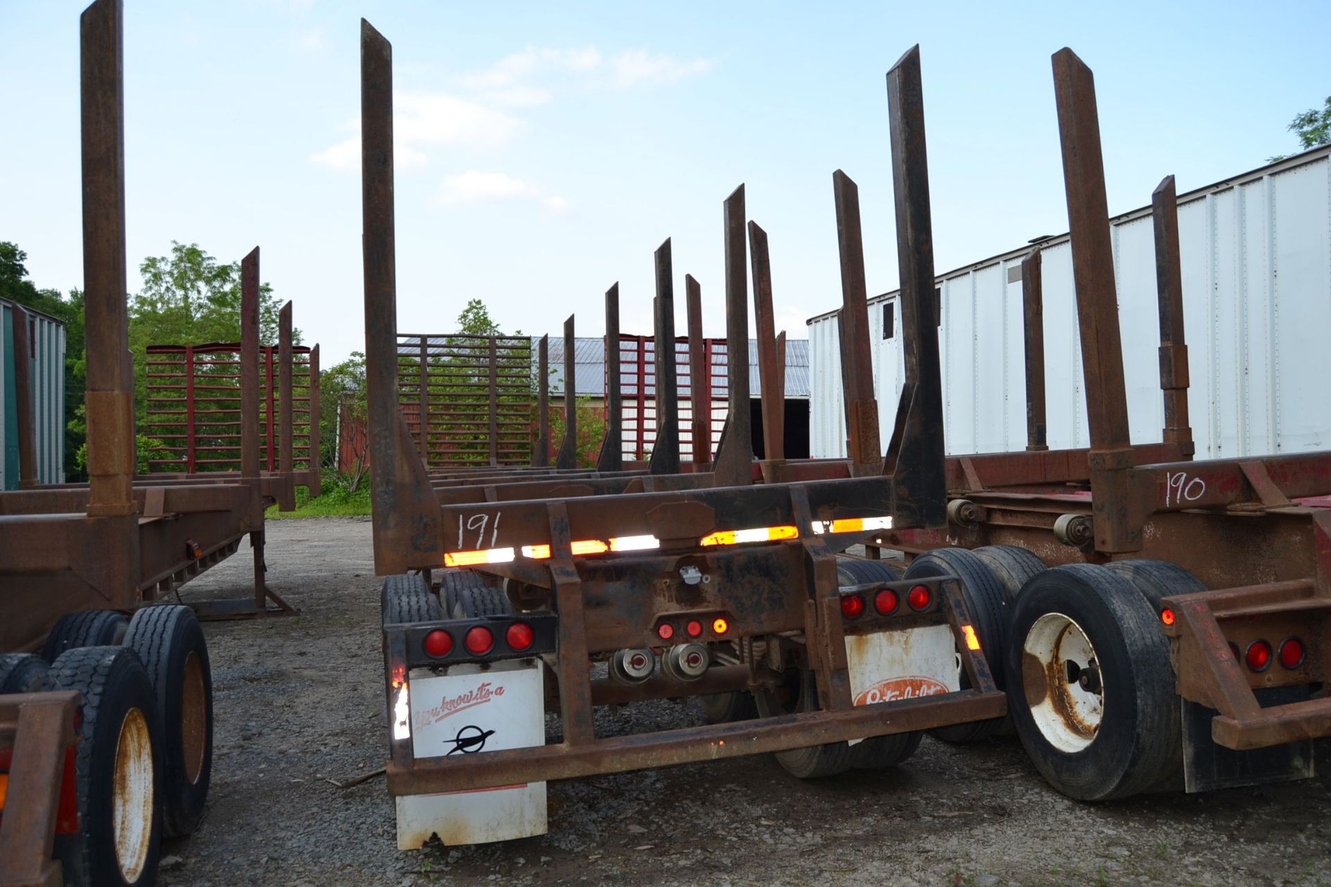 1999 PITTS TRIPLE BUNK LOG TRAILER