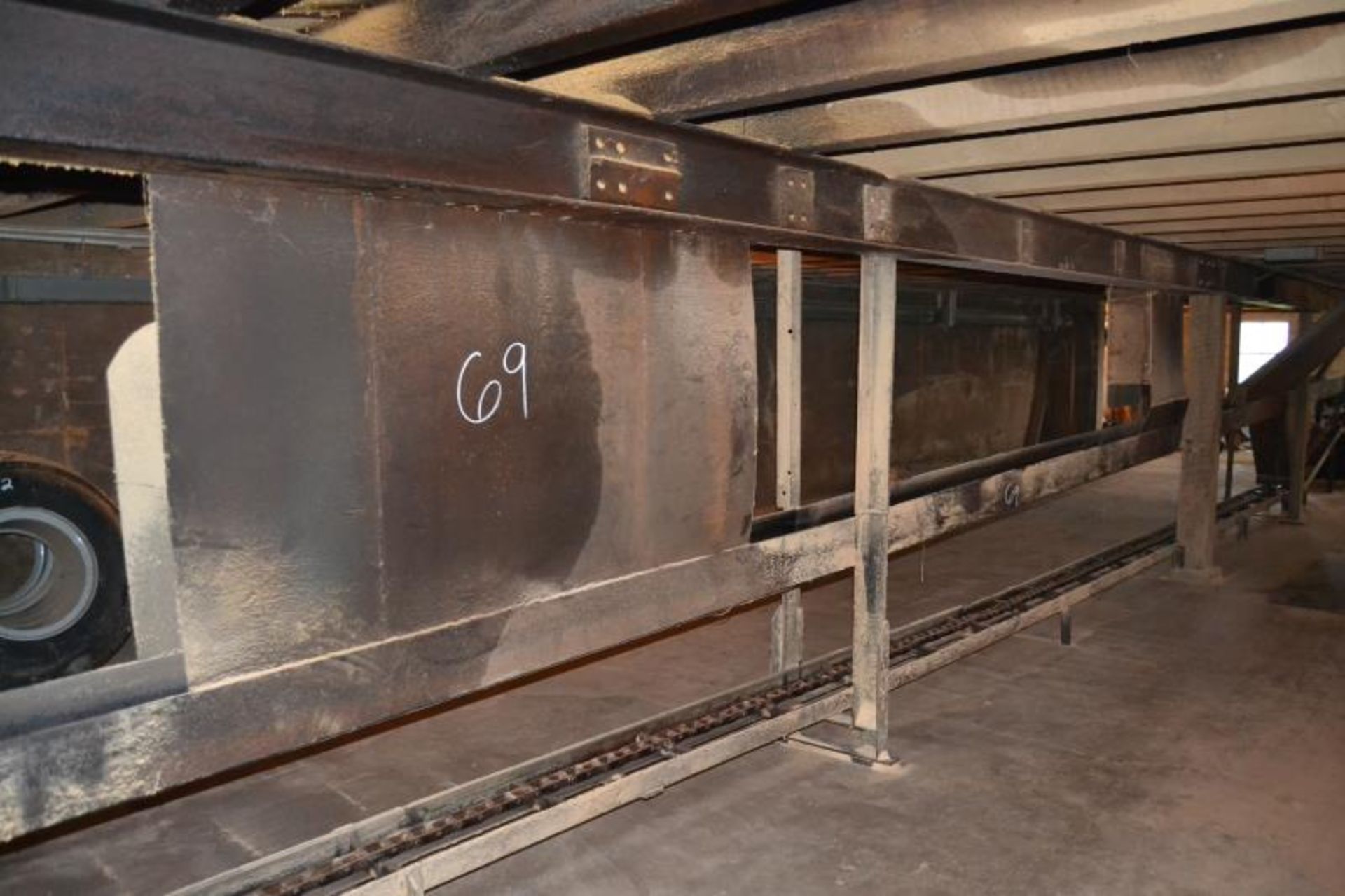 70' ALL STEEL WASTE CONVEYOR W/DRIVE & SPARE CHAIN - Image 2 of 2