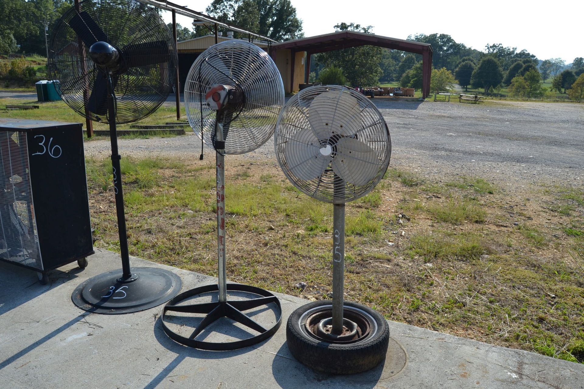 (3) PEDISTAL FANS