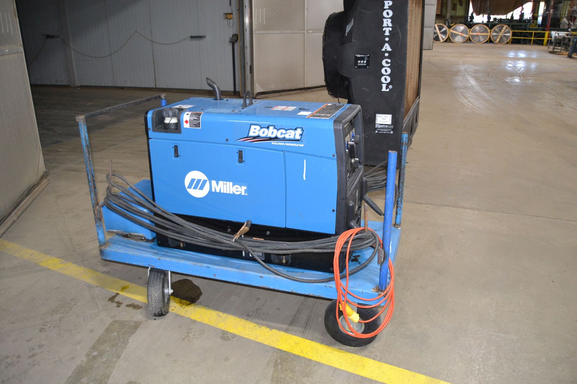 MILLER MODEL 250 PORTABLE WELDER W/LEEDS & CART; W/39 HOURS - Image 2 of 2