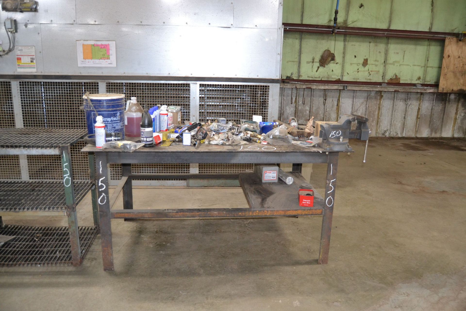 STEEL WORK TABLE & VISE - Image 2 of 2