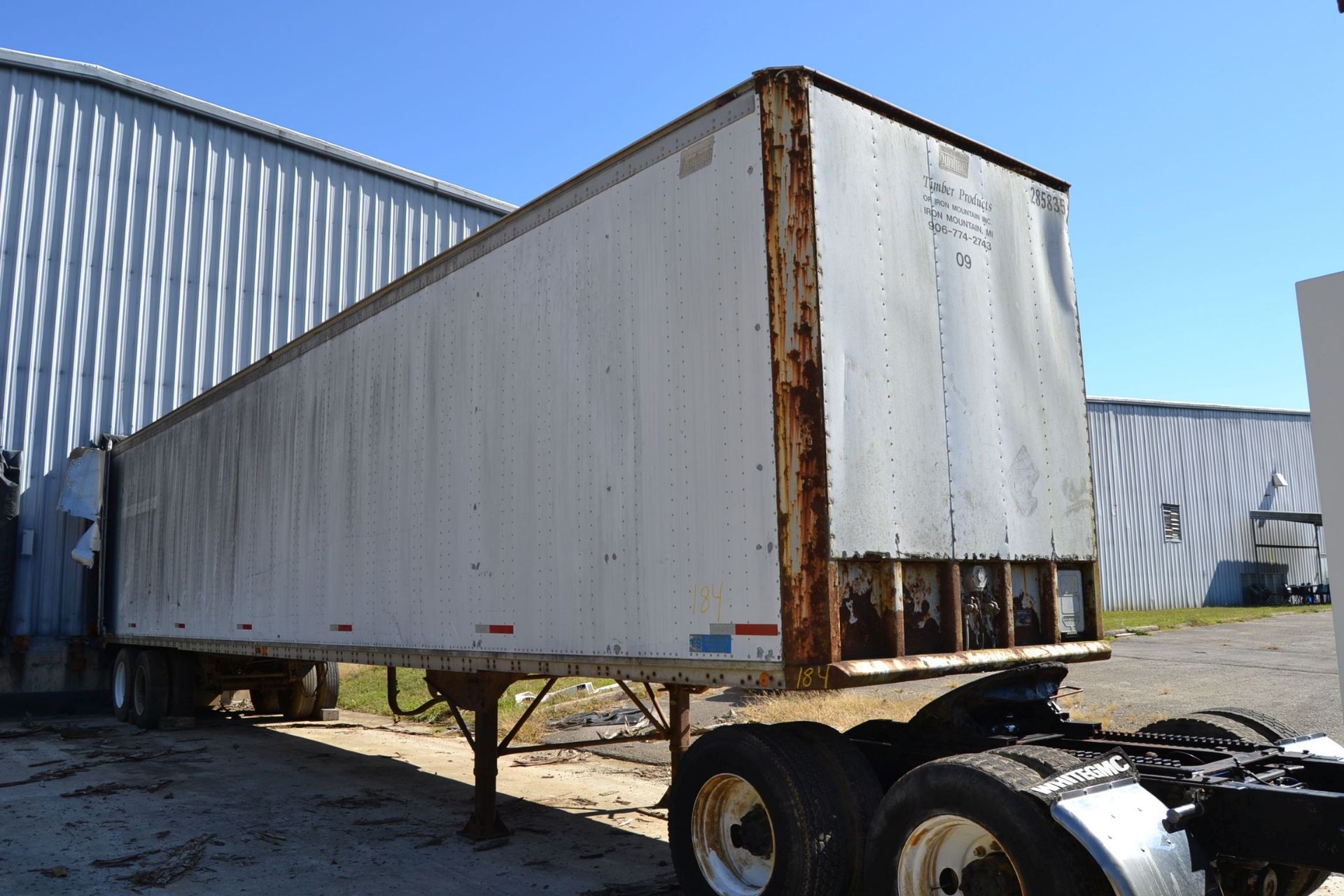 1984 DUNHAM 48' BOX TRAILER (NO TITLE) USED AS STORAGE TRAILER NO TITLE SN# 5560 - Image 2 of 2