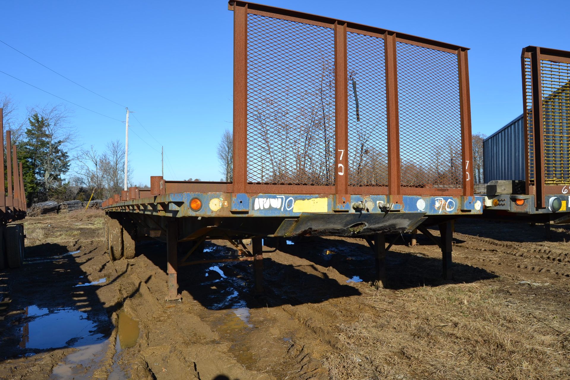 1993 LUFKIN 45' COMBINATION SPEAD AXLE FLATBED TRAILER VIN#IL01B4529P1099794 - Image 2 of 3