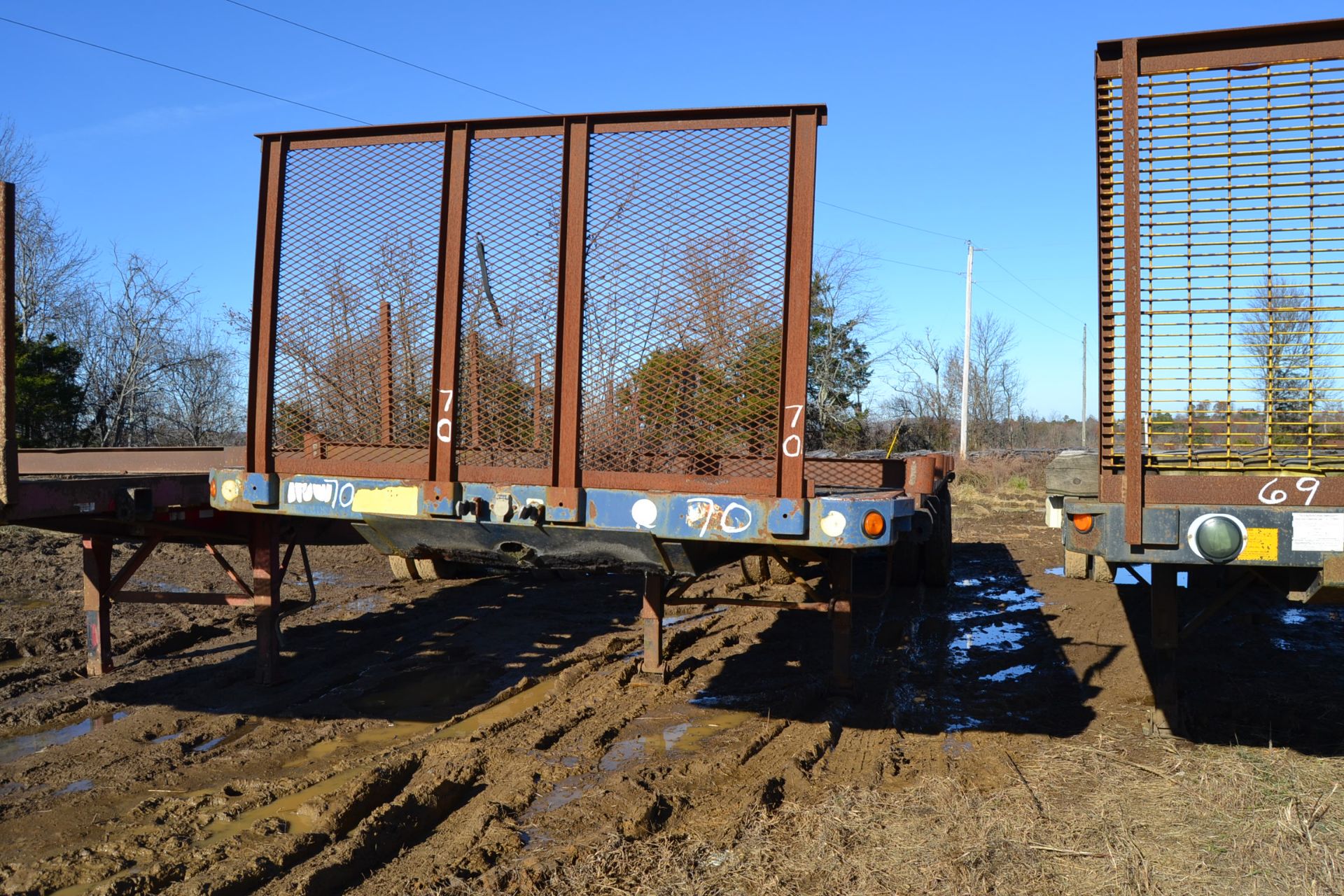 1993 LUFKIN 45' COMBINATION SPEAD AXLE FLATBED TRAILER VIN#IL01B4529P1099794