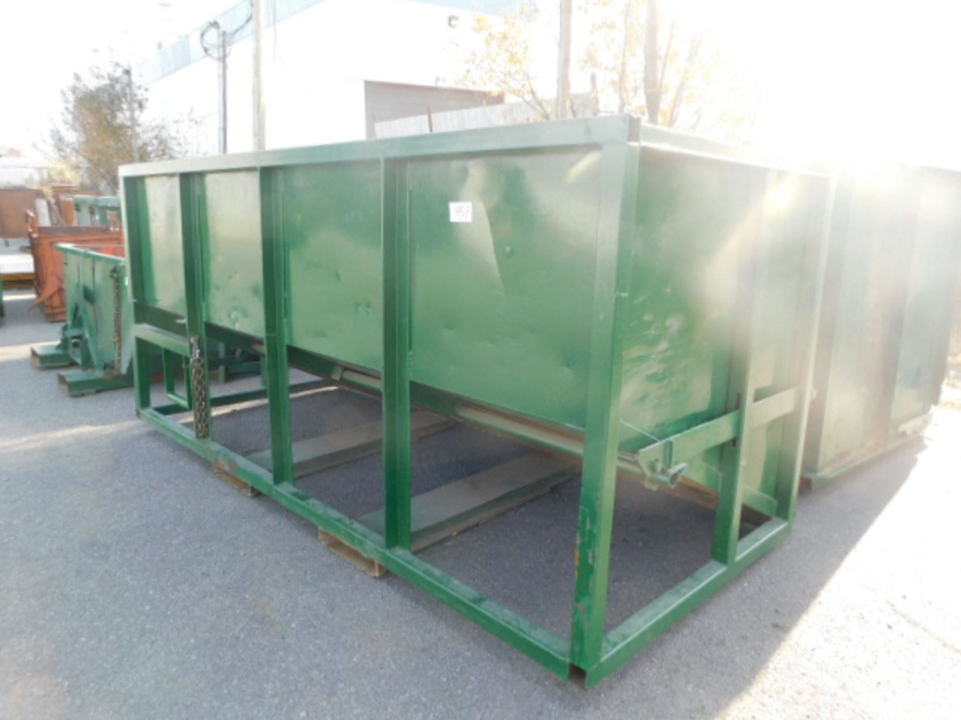 12.5" X 6' STEEL SELF DUMPING WASTE BIN