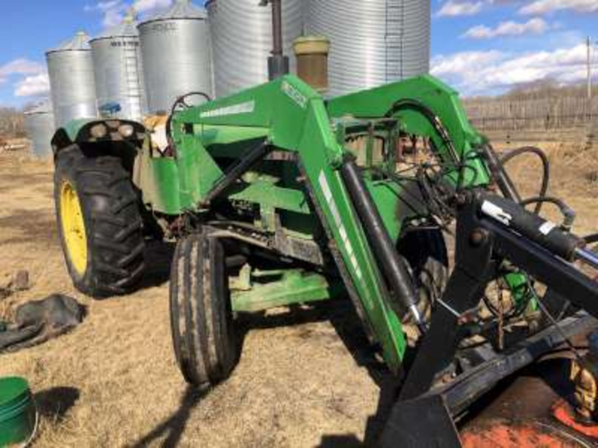 1966 JD 4020 tractor (change over?), dual hyds, Leons FEL and grapple, BRAND NEW Joystick, power - Image 2 of 3