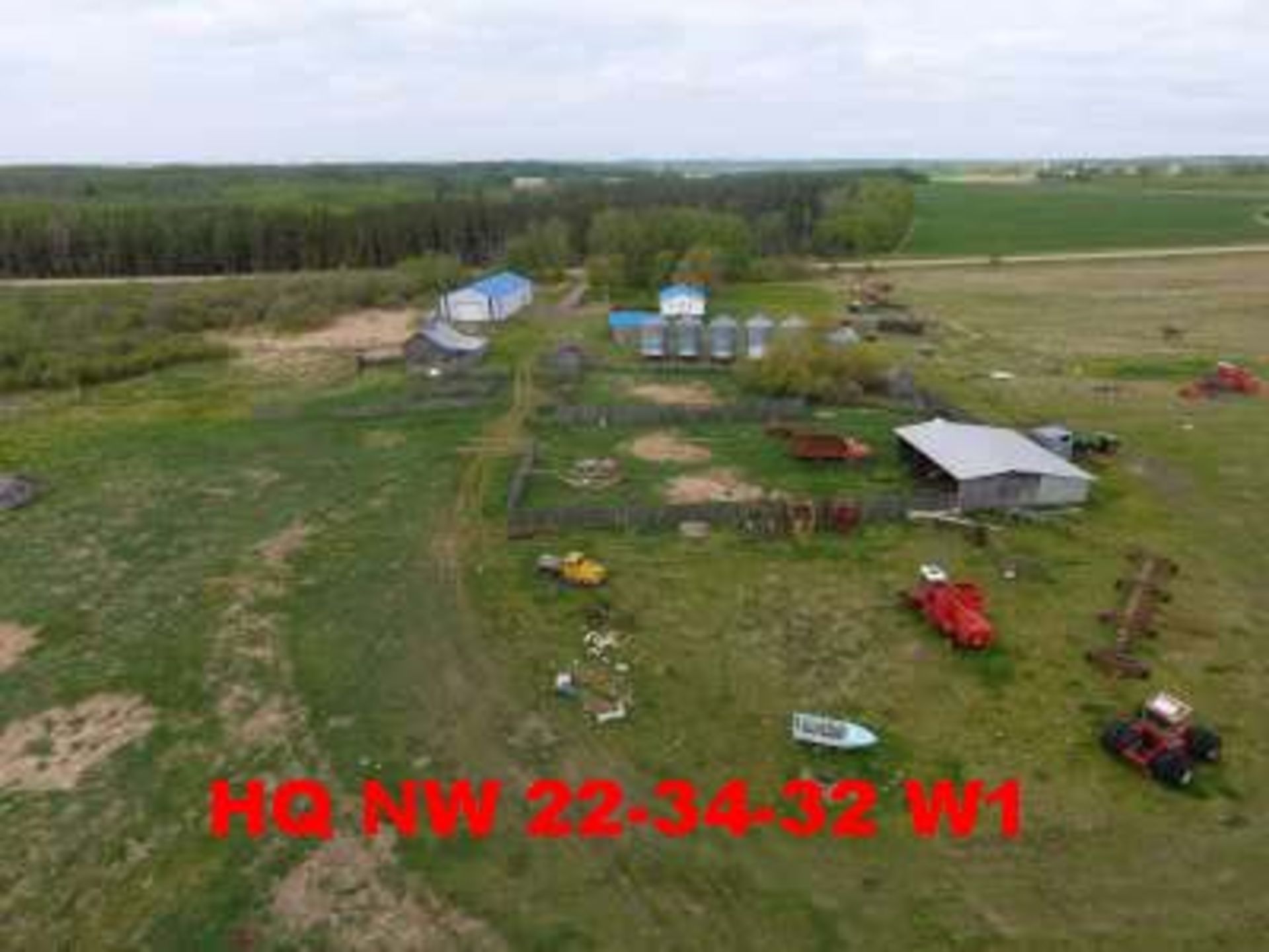 Agriculture and Pasture Land : 1/2 section of land including buildings 3 wired fence as follows:
