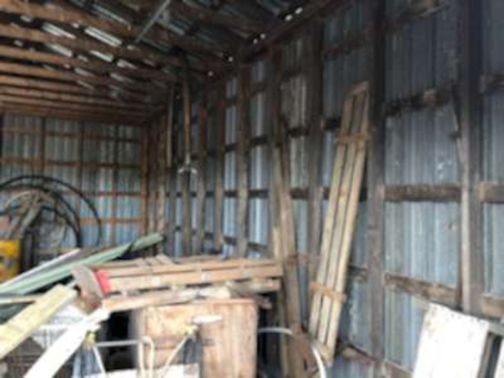 24ft x 24 ft farm shed building , metal roof and walls, 8 ft high x 16 ft wide door, metal - Image 3 of 6
