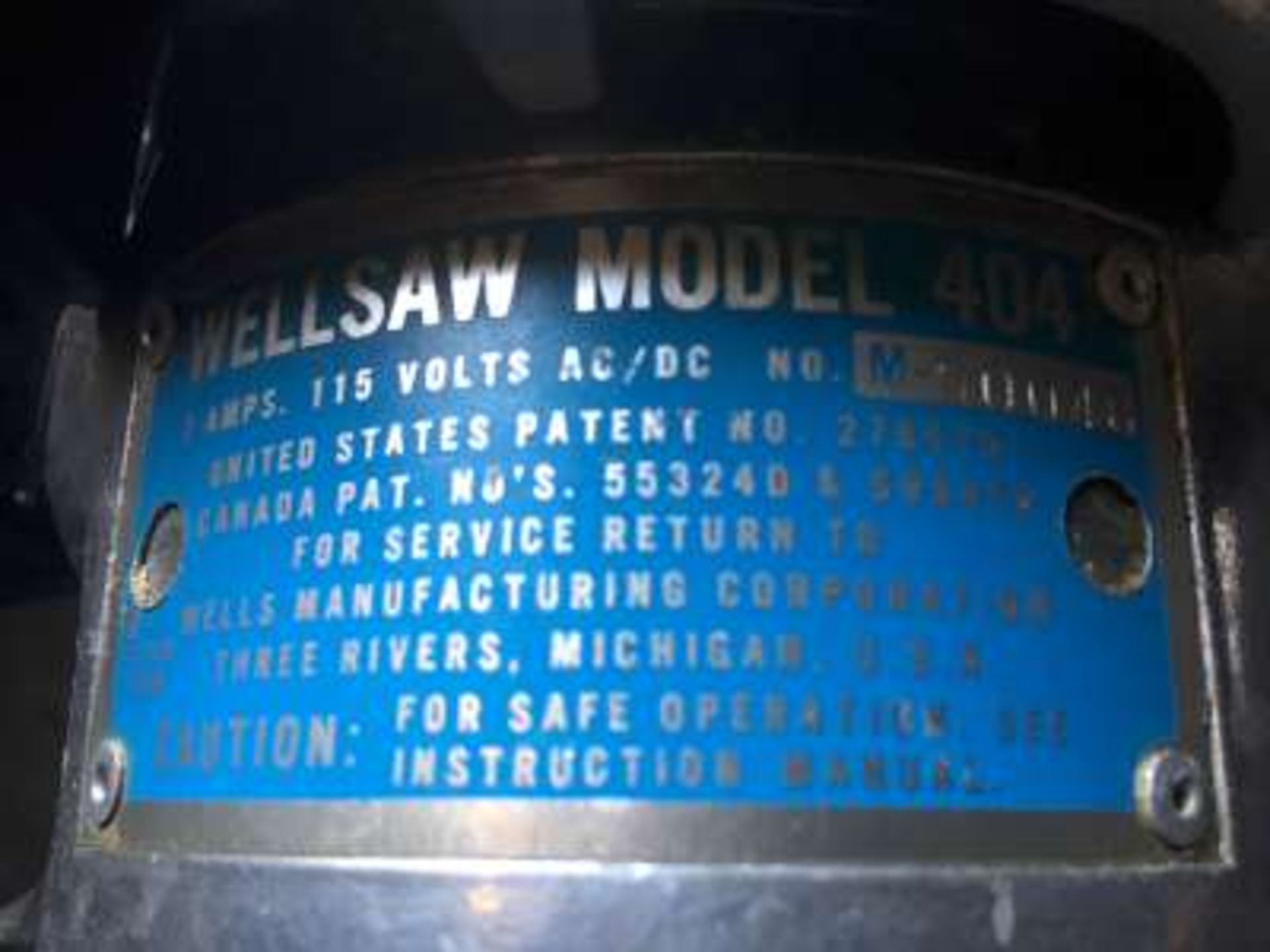 Wellsaw Model 404 Meat splitting saw - Image 2 of 2