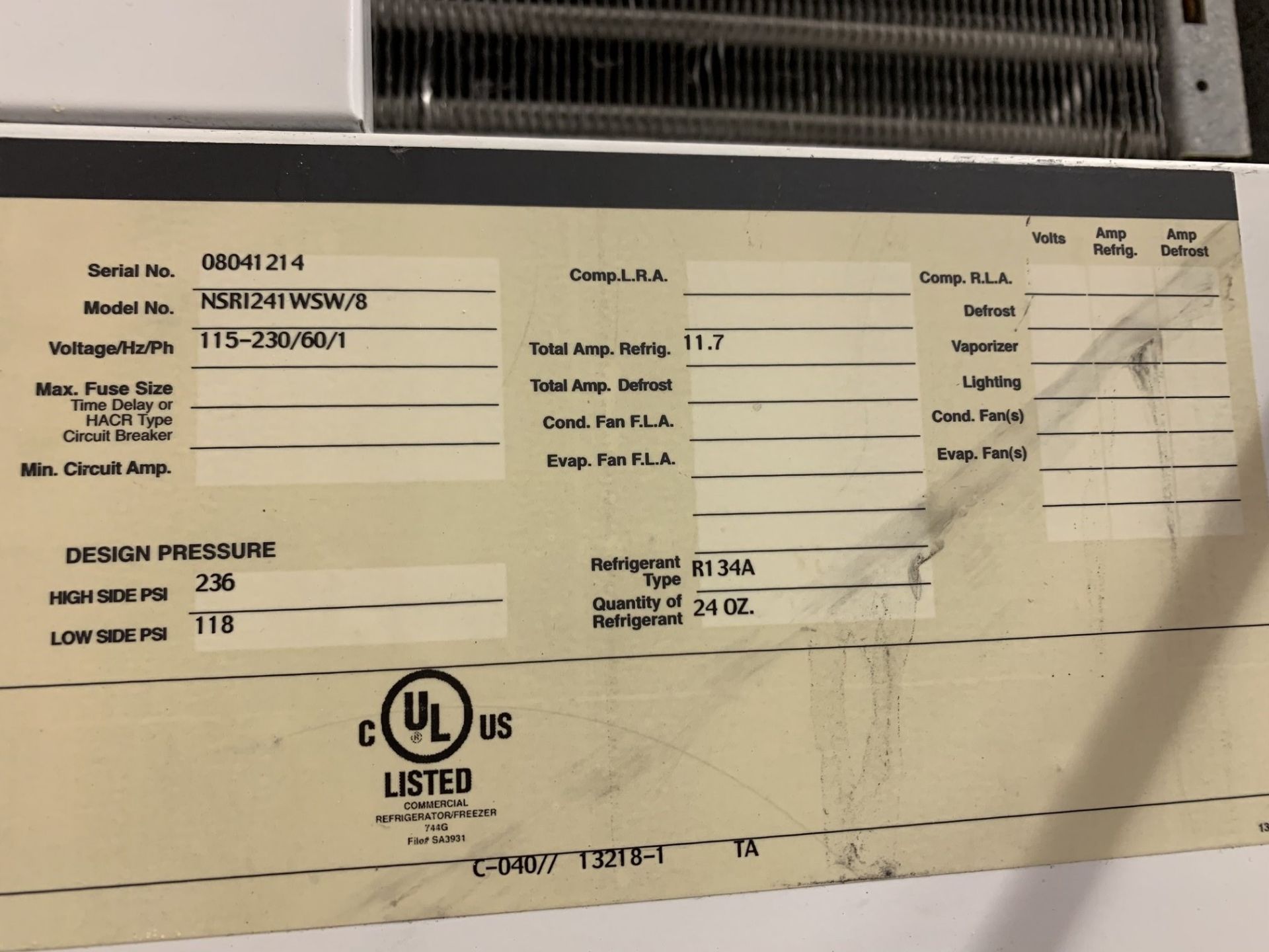 Lot # 181 - Norlake Scientific NSR1241WSW/8 Freezer, asset # 13910 - Image 3 of 3