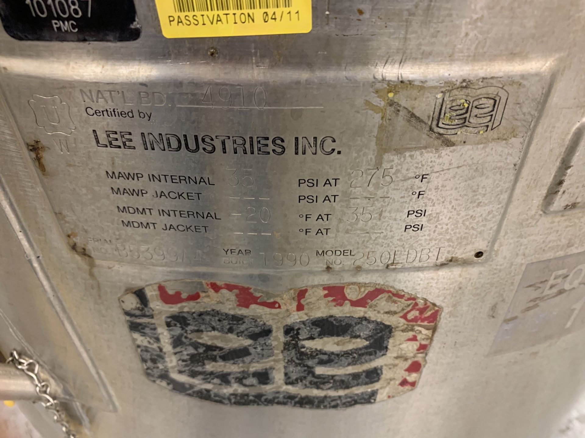 Lot # 22 - Lee Industries, 250L DBT, Stainless Steel Vacuum Kettle, 250 Liter , Propellor agitator - Image 3 of 3