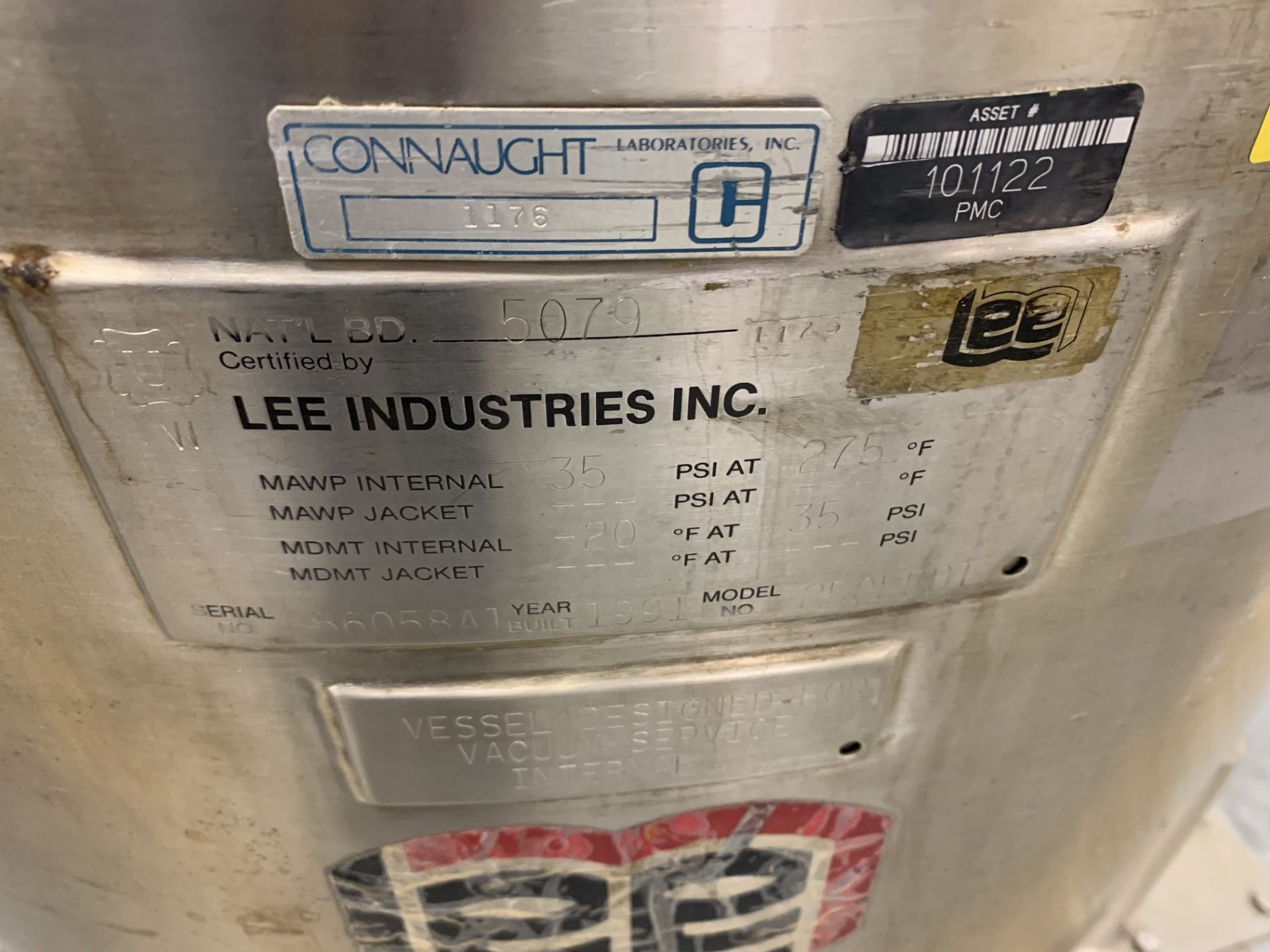 Lot # 24 - Lee Industries, 250L DBT, Stainless Steel Vacuum Kettle, 250 Liter , Propellor agitator - Image 3 of 3