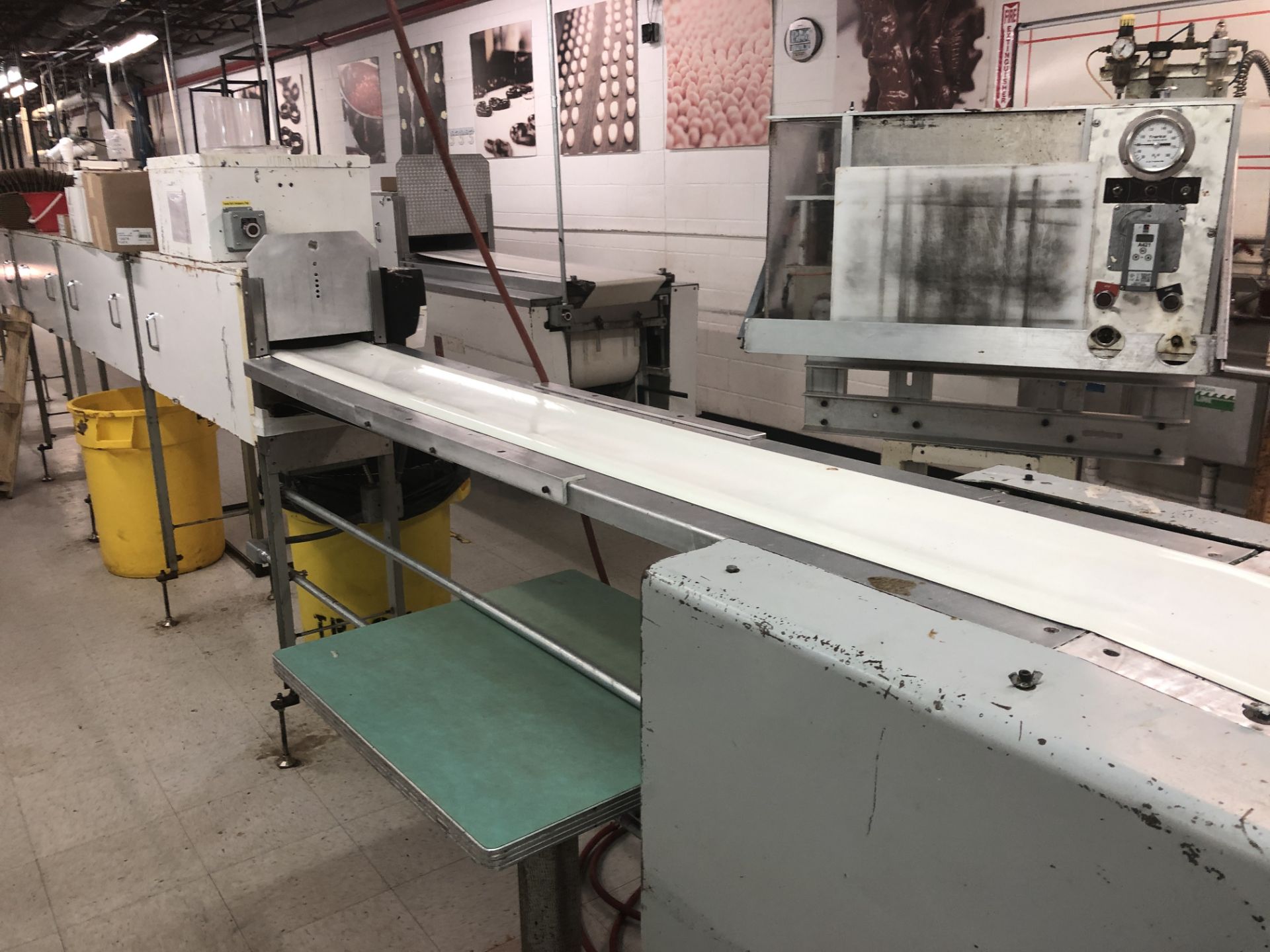 Smith 10" Enrobing Line - 8 ft cold plate conveyor with freon compressor, pre-bottomer, 8 ft cold - Image 13 of 13