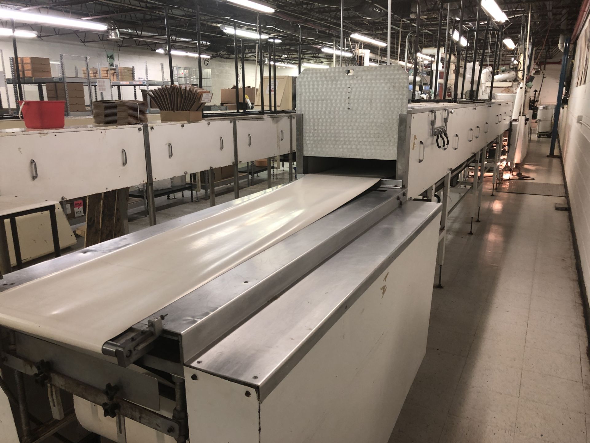 Smith 16" Enrobing Line - 8-ft long cold plate with freon compressor, Whetstone pre-bottomer and 8- - Image 15 of 17