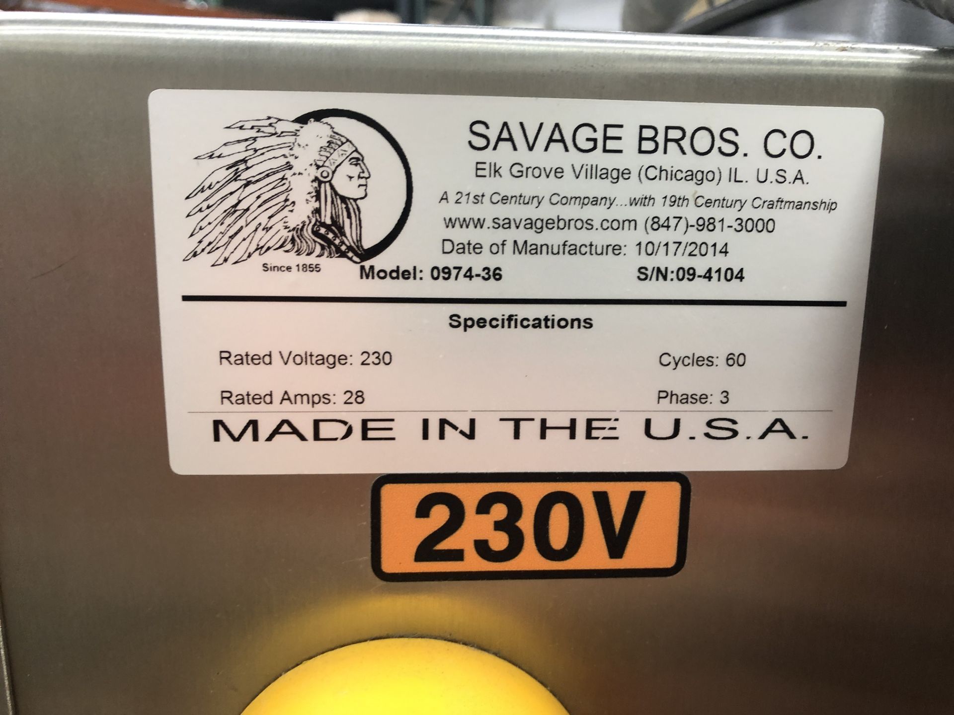 Savage Stainless Steel 1250-lb Chocolate Melter, model 0974-36, with PLC touchscreen controls - Image 2 of 7
