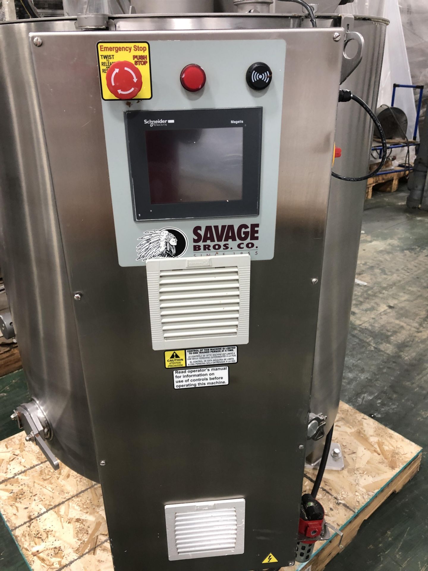 Savage Stainless Steel 1250-lb Chocolate Melter, model 0974-36, with PLC touchscreen controls, water - Image 3 of 8