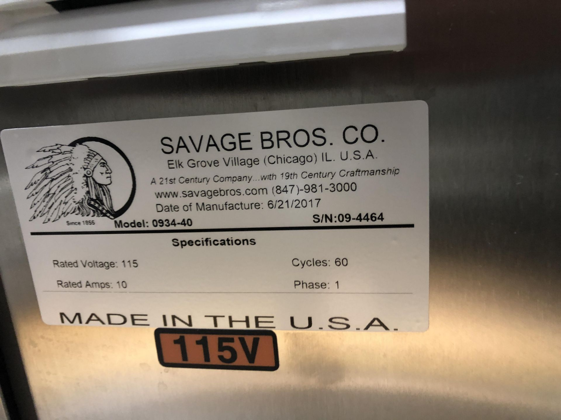 Savage 50-lb Stainless Steel Chocolate Melter, model 0934-40, jacketed and agitated, electrically - Image 4 of 4