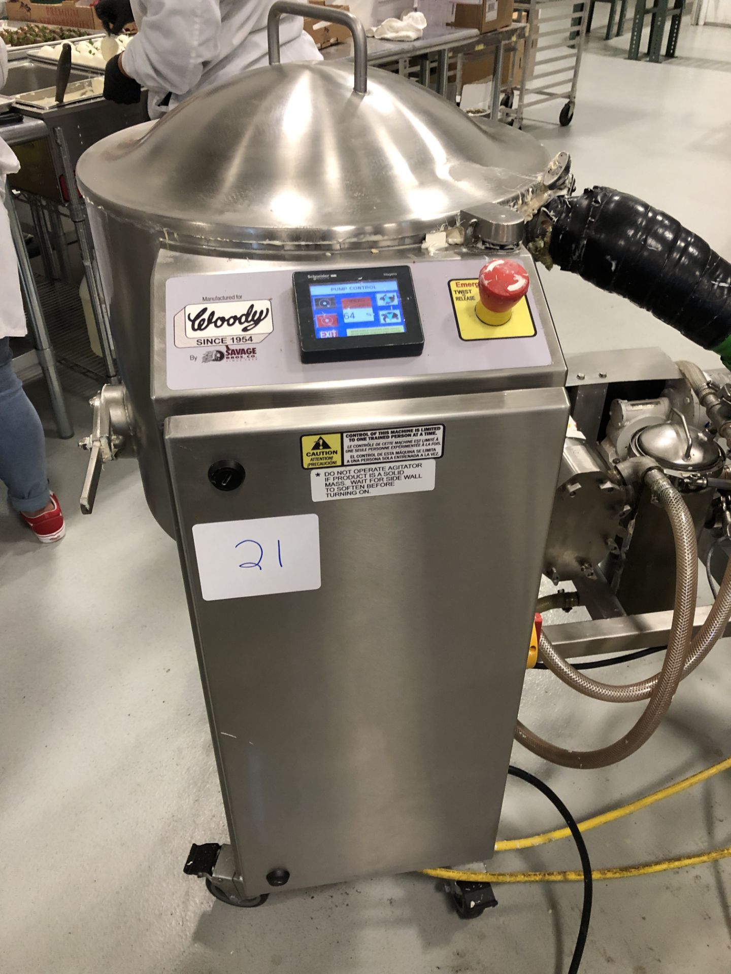 Savage/Woody 125 lb Stainless Steel Chocolate Melter with Touchscreen controls, jacketed and