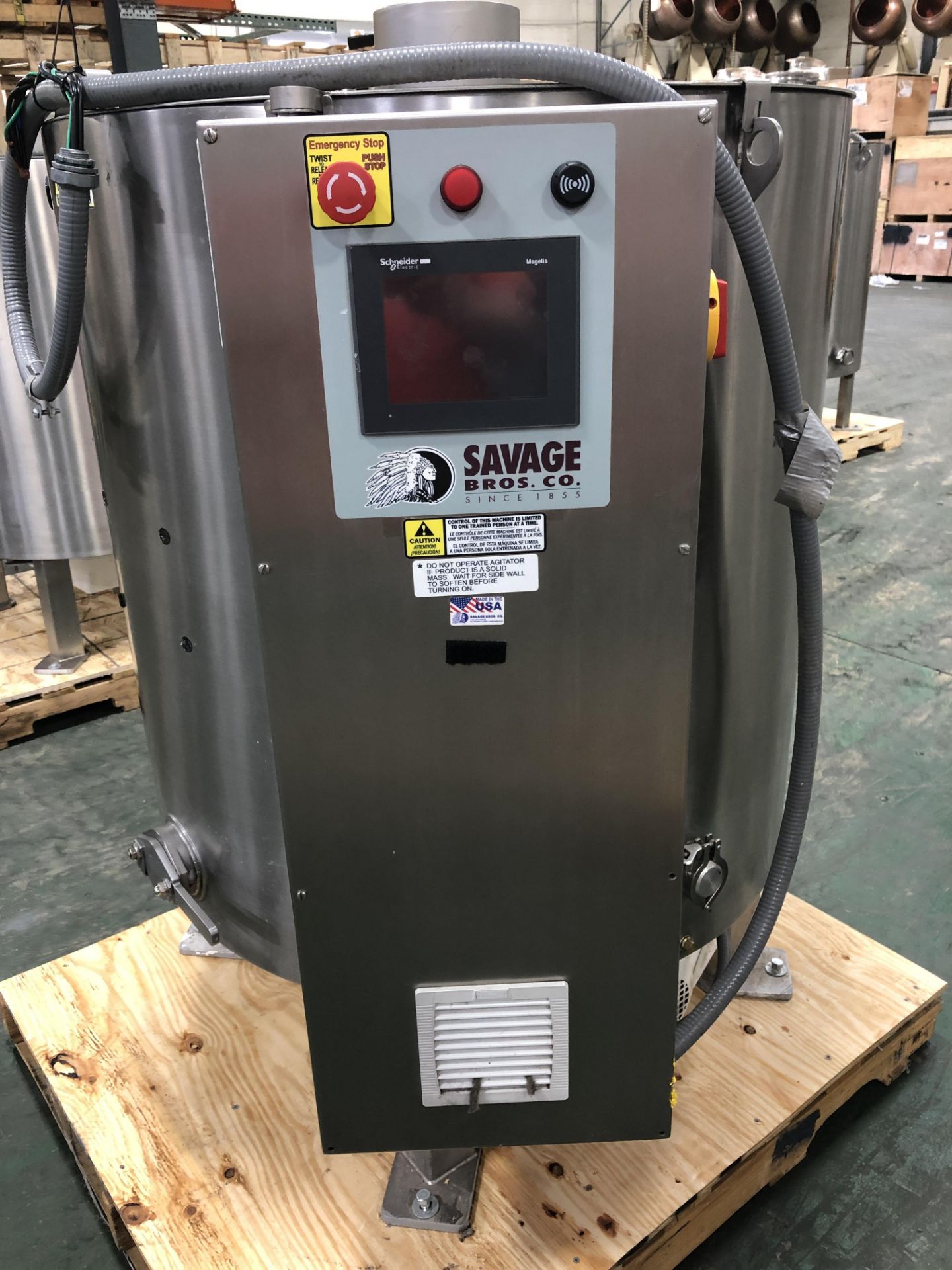 Savage Stainless Steel 1250-lb Chocolate Melter, model 0974-36, with PLC touchscreen controls - Image 3 of 7