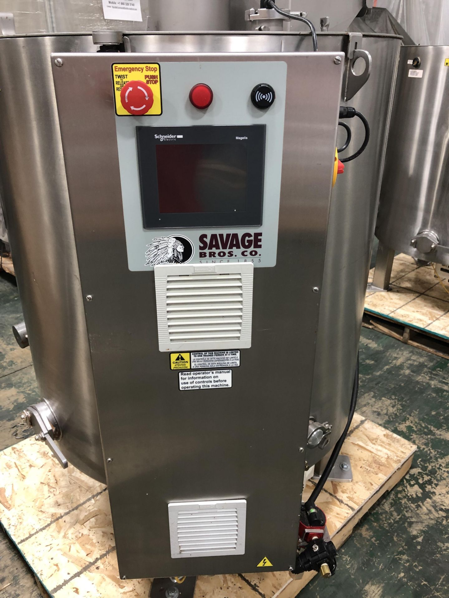Savage Stainless Steel 1250-lb Chocolate Melter, model 0974-36, with PLC touchscreen controls, - Image 3 of 8