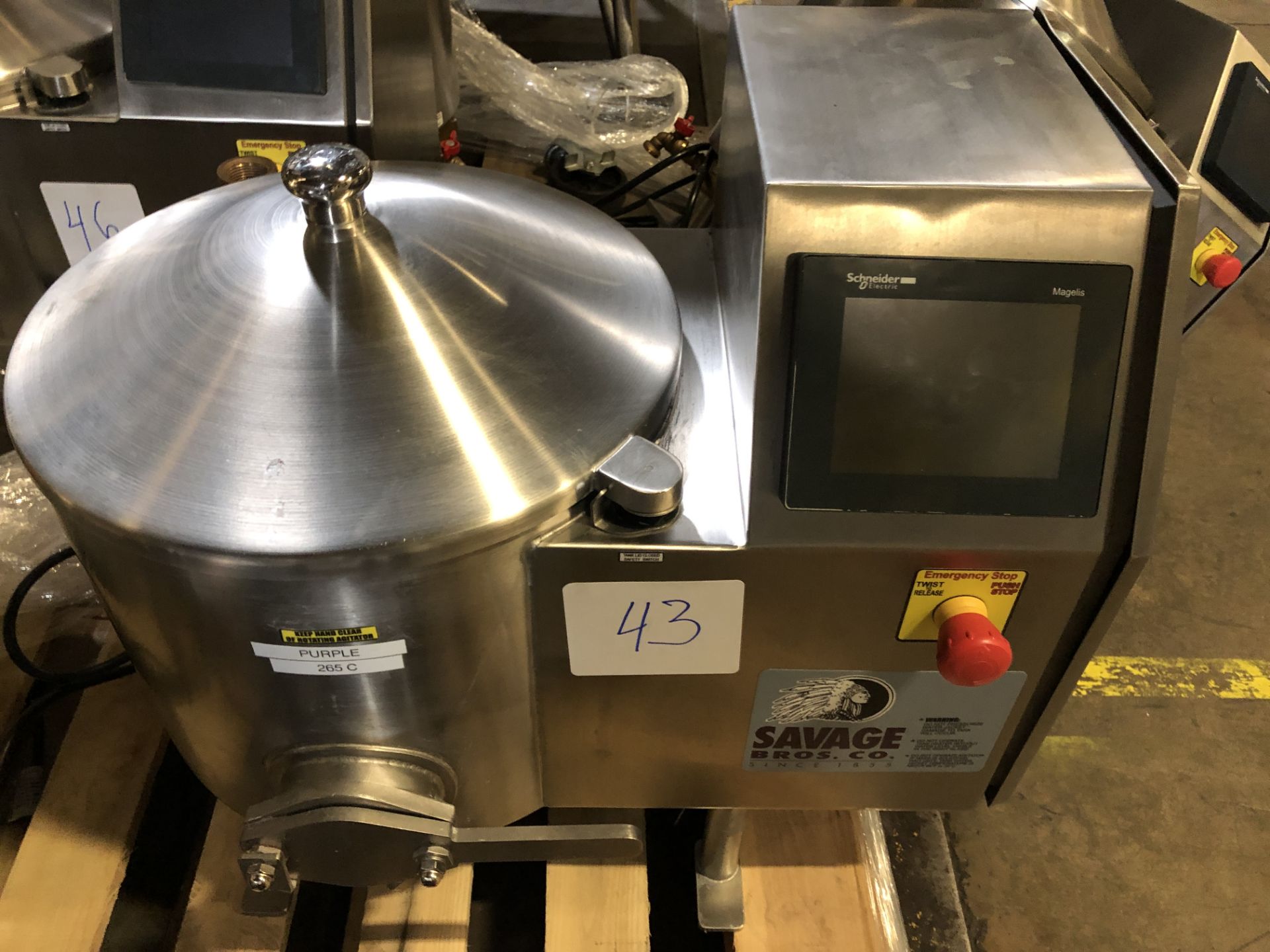 Savage 50-lb Stainless Steel Chocolate Melter, model 0934-40, jacketed and agitated, electrically