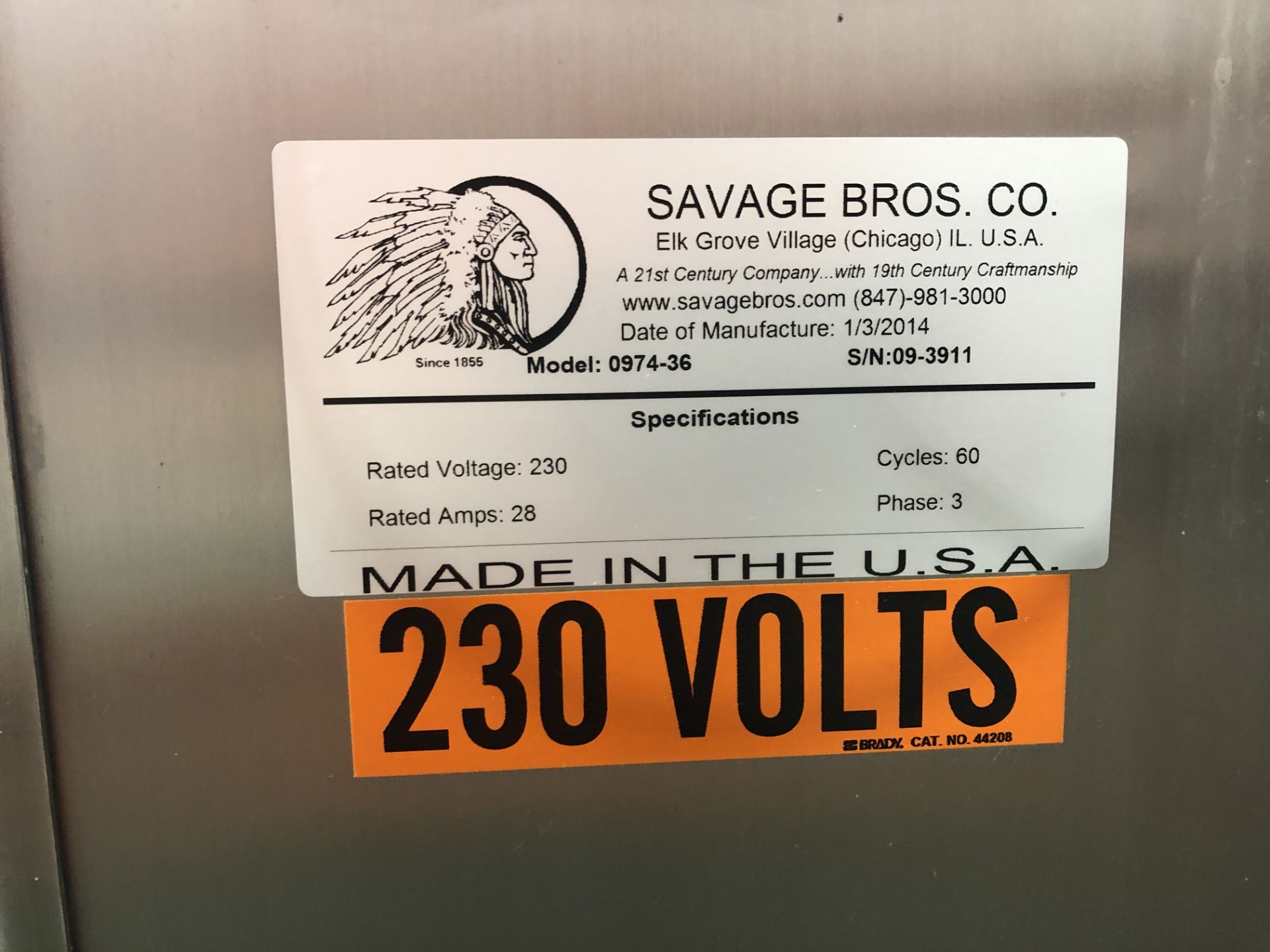 Savage Stainless Steel 1250-lb Chocolate Melter, model 0974-36, with PLC touchscreen controls, water - Image 2 of 8