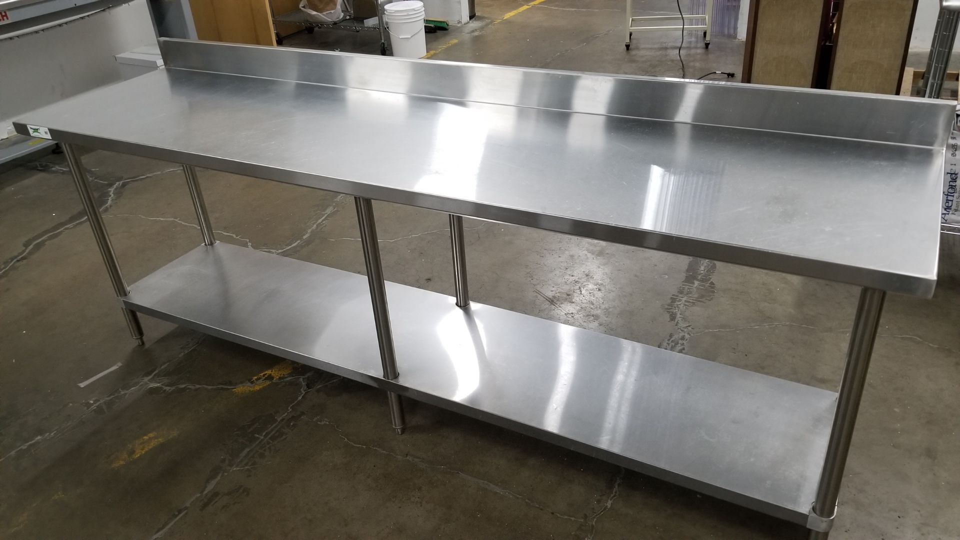 24" x 96" stainless steel table