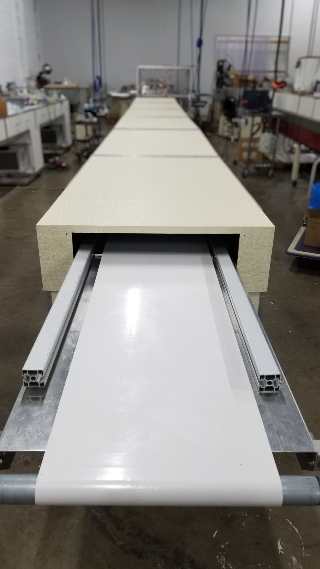 Hilliard 16" Enrobing Line with pre-bottomer, 8-ft Cold plate conveyor with AC unit, Enrober with - Image 8 of 9