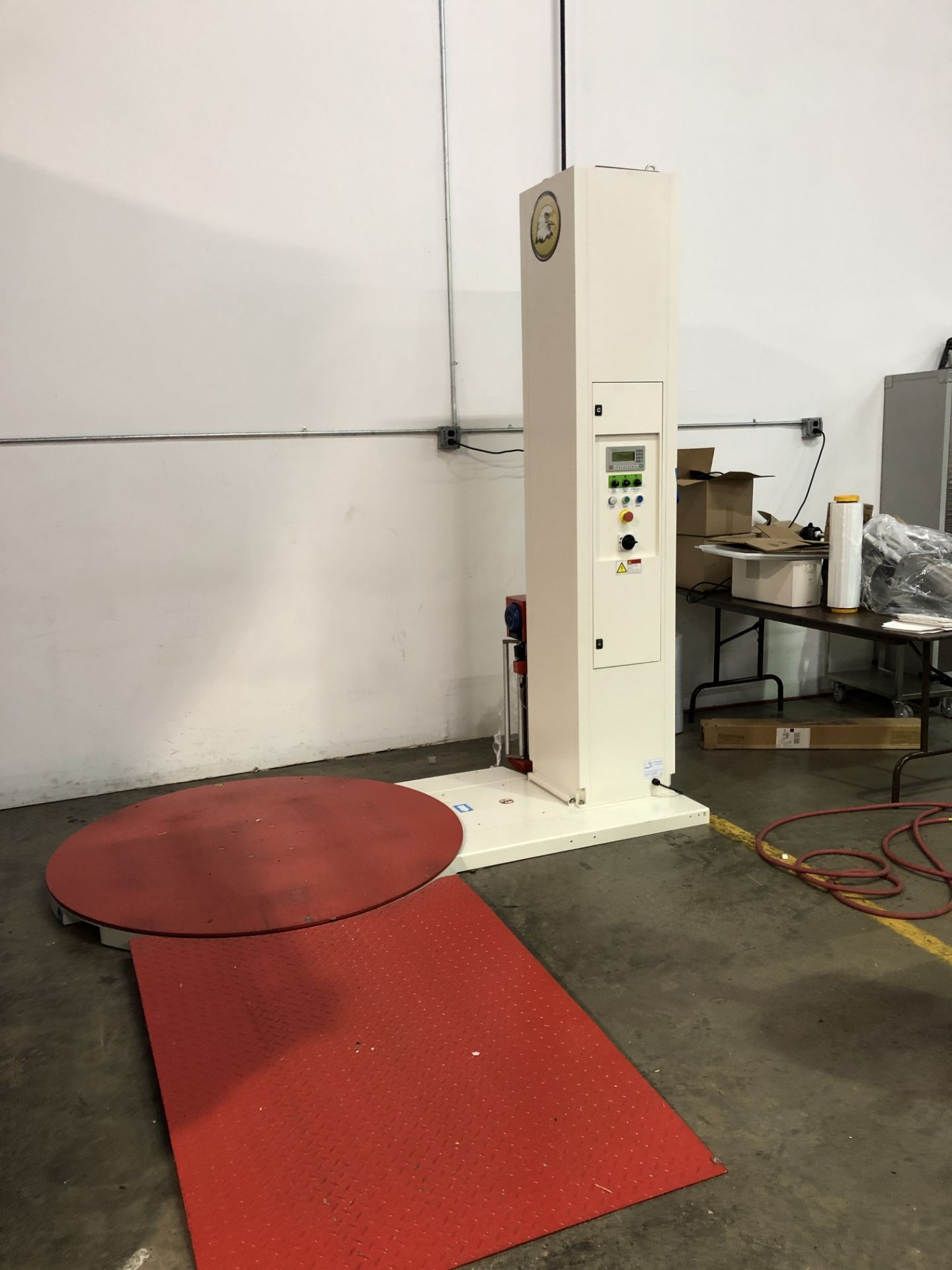 Eagle 2000B Semi-Automatic Pallet Stretch Wrapper. 59" diameter turntable with ramp. Max product - Image 2 of 7