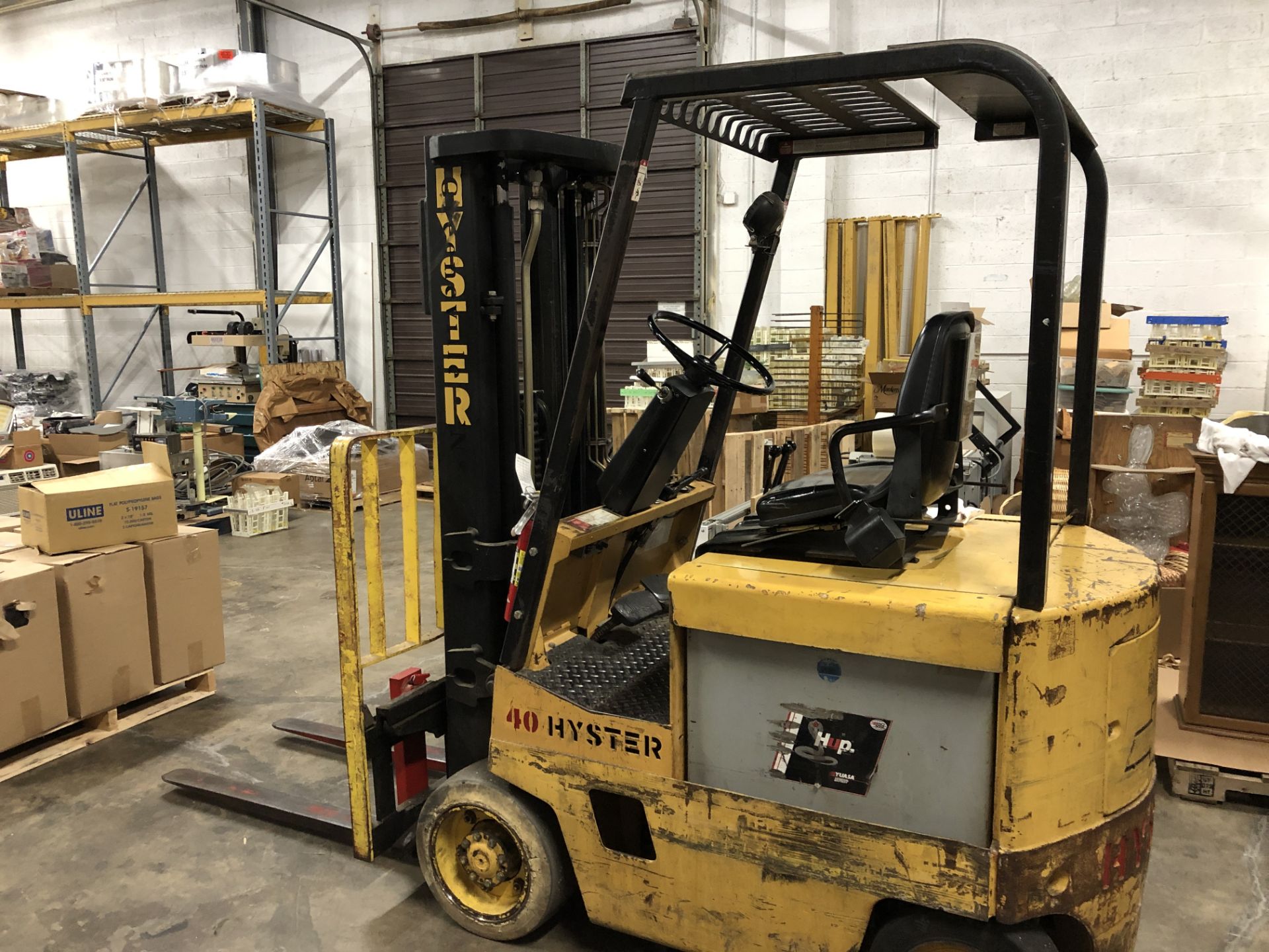 Hyster 40 model E40XL-27 3000-lb Electric Forklift with 42" long forks, with Hi-Tech Mark II model - Image 8 of 9