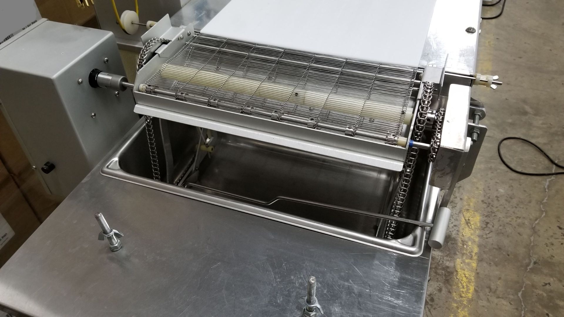 Hilliard 16" Enrobing Line with pre-bottomer, 8-ft Cold plate conveyor with AC unit, Enrober with - Image 6 of 9