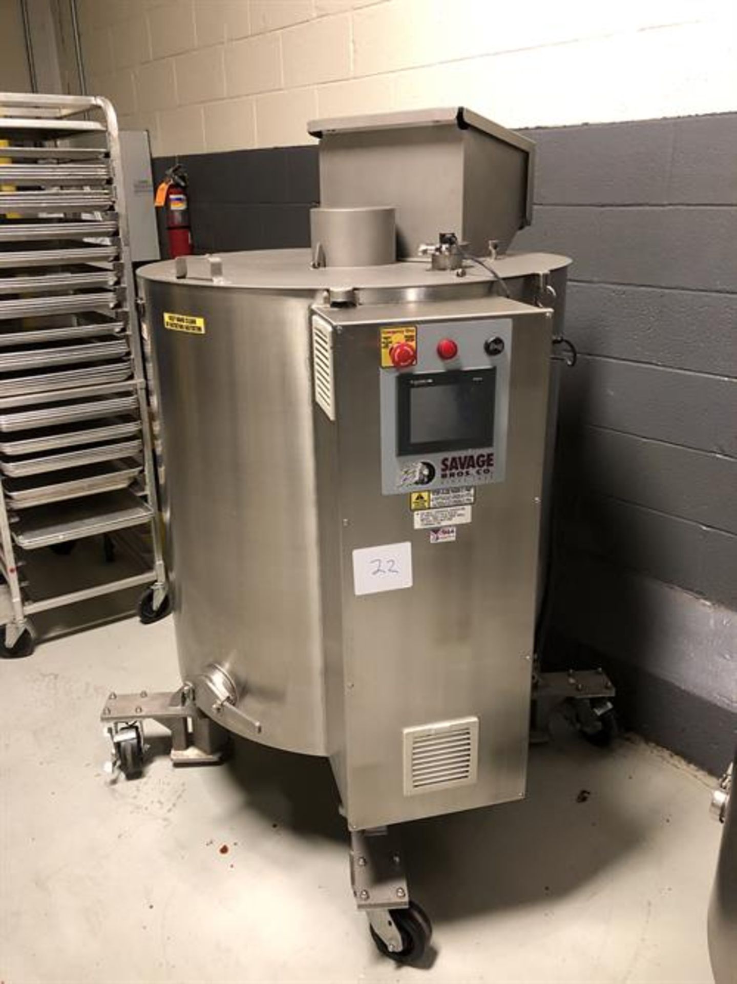 Savage 1250-lb Stainless Steel Choclate Melter - model 0974-46-500, with PLC touchscreen