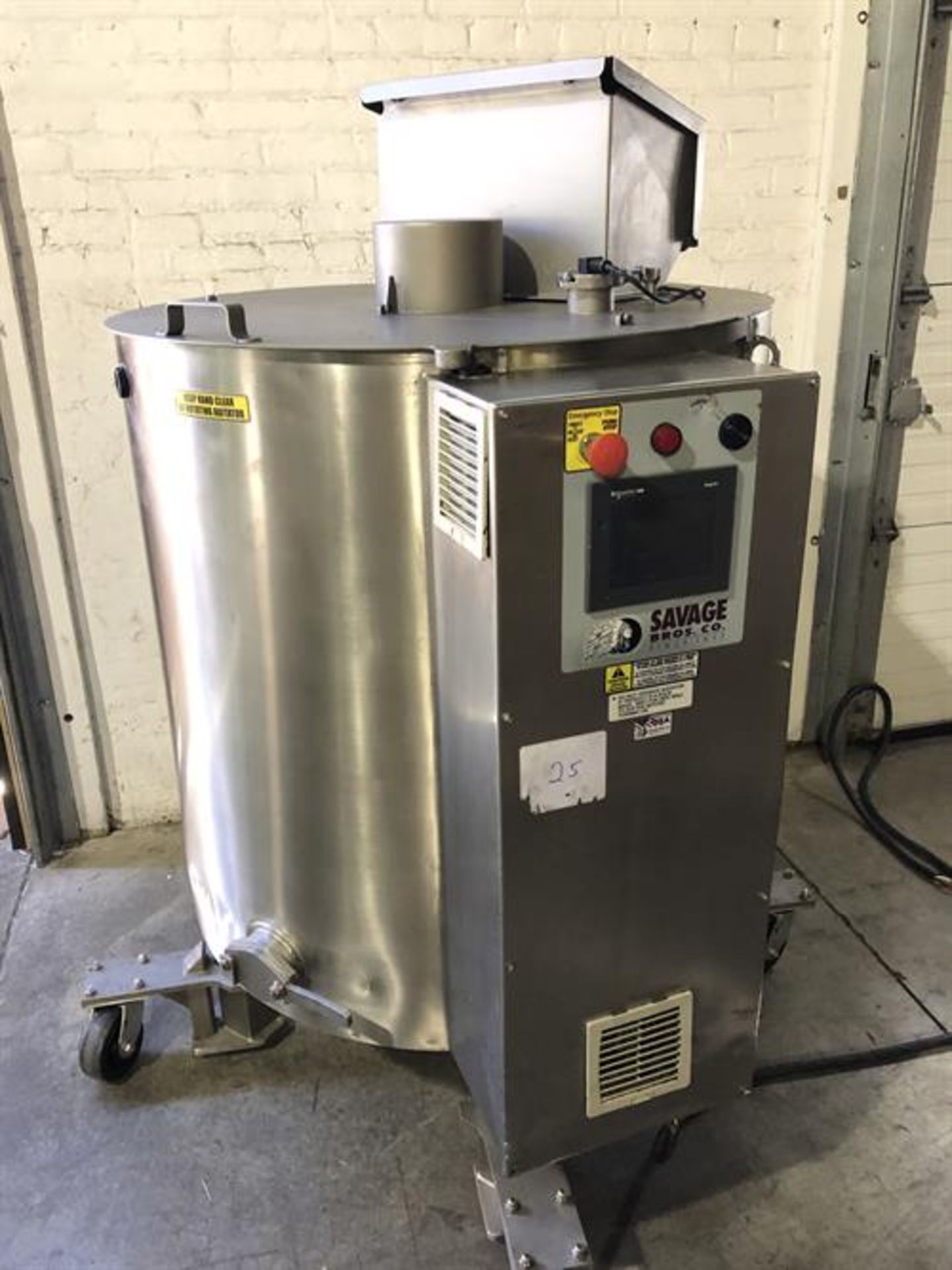 Savage 1250-lb Stainless Steel Chocolate Melter - model 0974-46-500, with PLC touchscreen controls - - Image 2 of 10